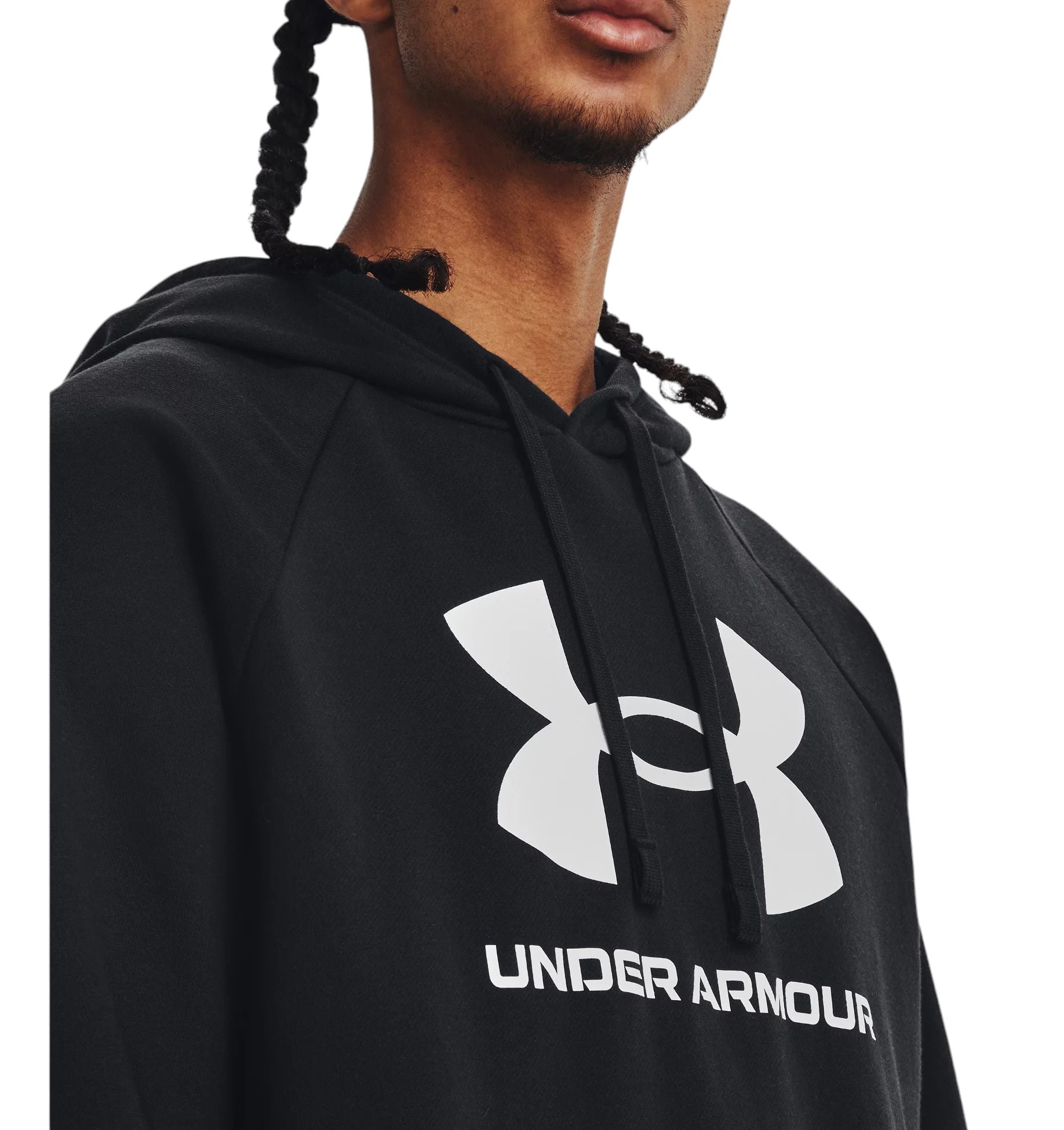 Under Armour | Maglia Rival Fleece Logo Uomo Black/White - Fabbrica Ski Sises