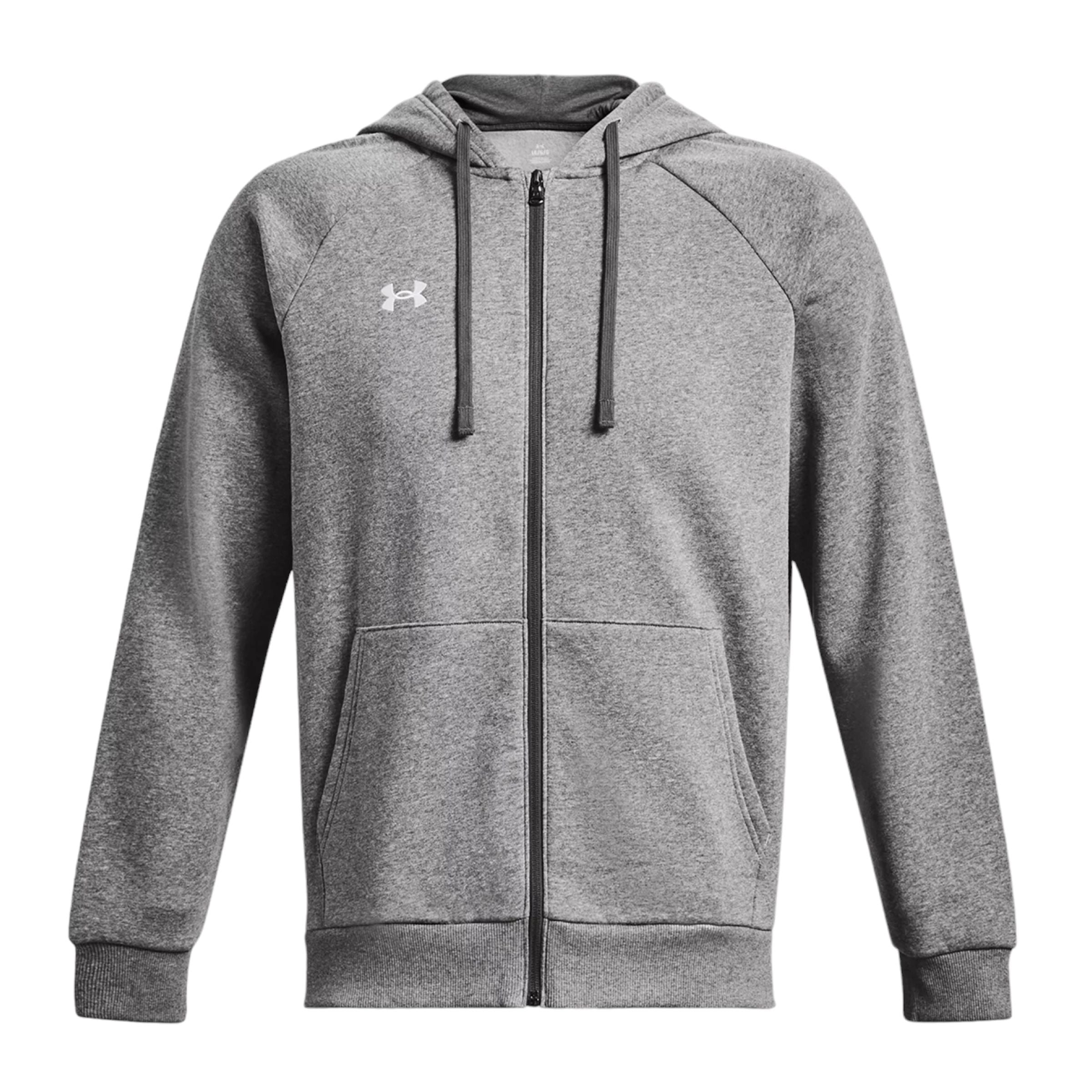 Under Armour | Maglia Rival Fleece Full-Zip Uomo Castlerock Light Heather/White - Fabbrica Ski Sises