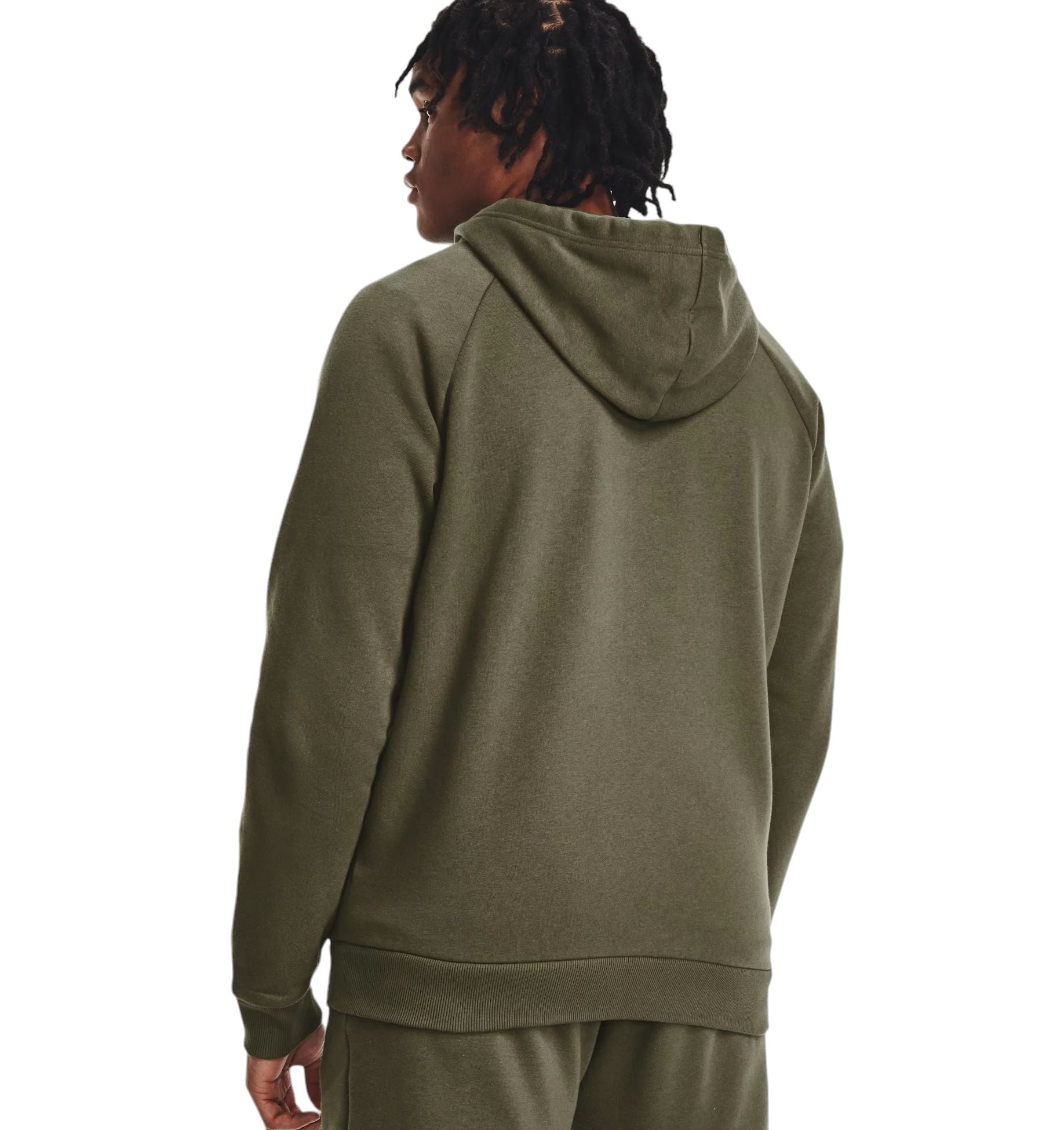 Under Armour | Maglia Rival Fleece Full-Zip Uomo Marine Green/White - Fabbrica Ski Sises