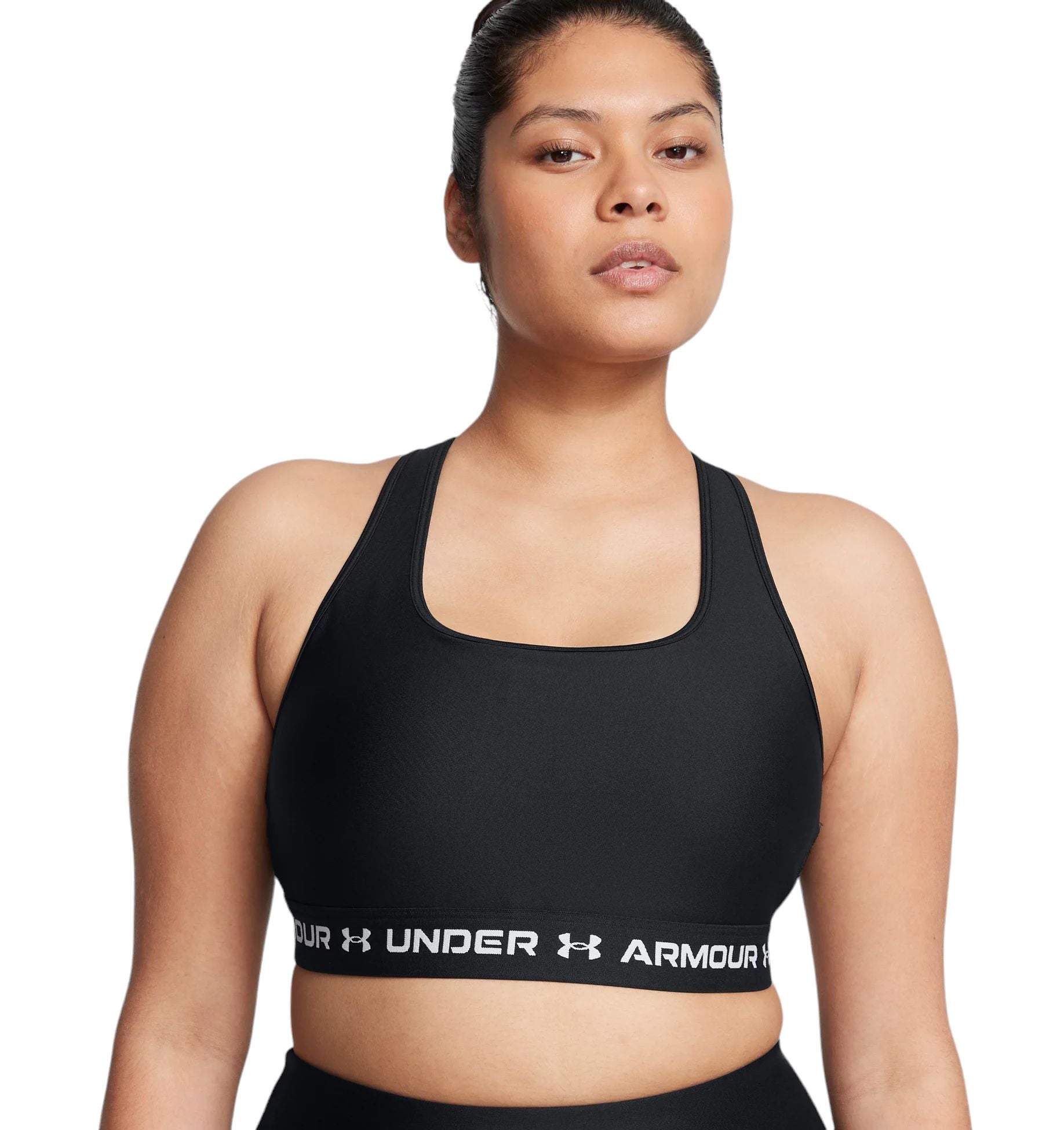 Under Armour | Top Armour Mid Crossback Donna Black/White - Fabbrica Ski Sises