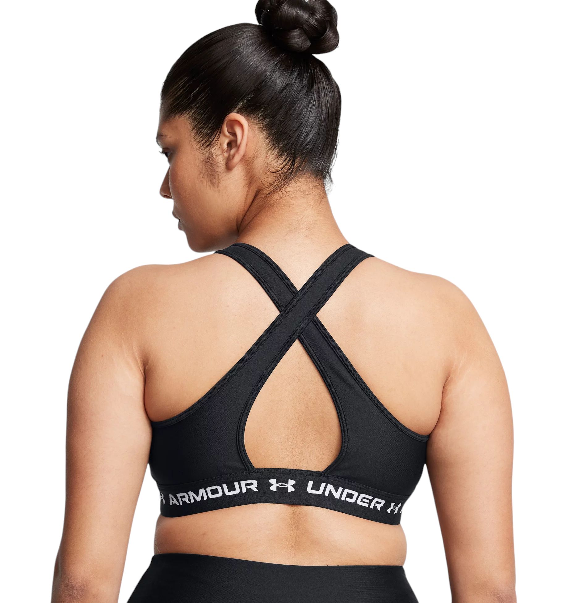 Under Armour | Top Armour Mid Crossback Donna Black/White - Fabbrica Ski Sises