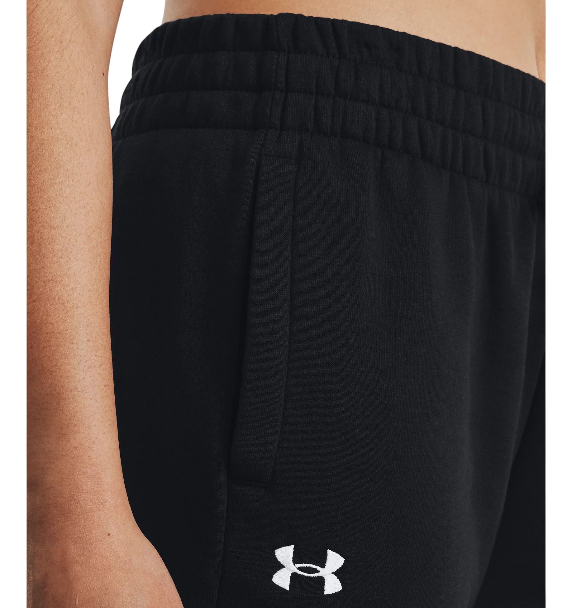 Under Armour | Pantaloni Jogger Rival Fleece Donna Black/White - Fabbrica Ski Sises