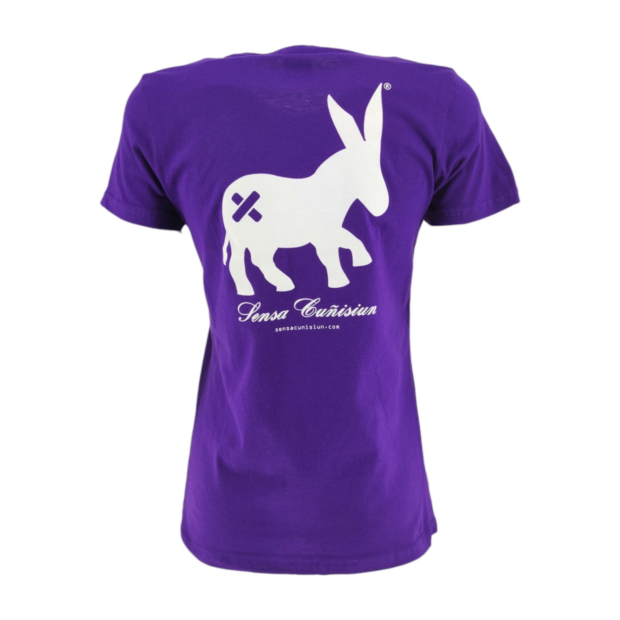 Sensa Cunisiun | T-shirt Classic Logo Donna Plum/White - Fabbrica Ski Sises