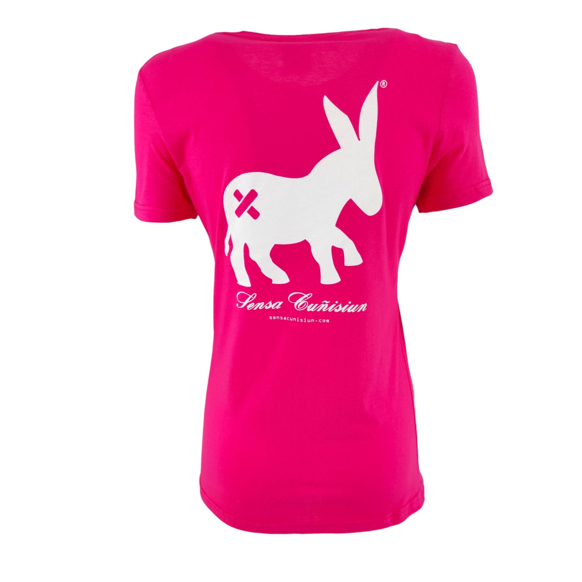 Sensa Cunisiun | T-shirt Classic Logo Donna Electric Magenta - Fabbrica Ski Sises