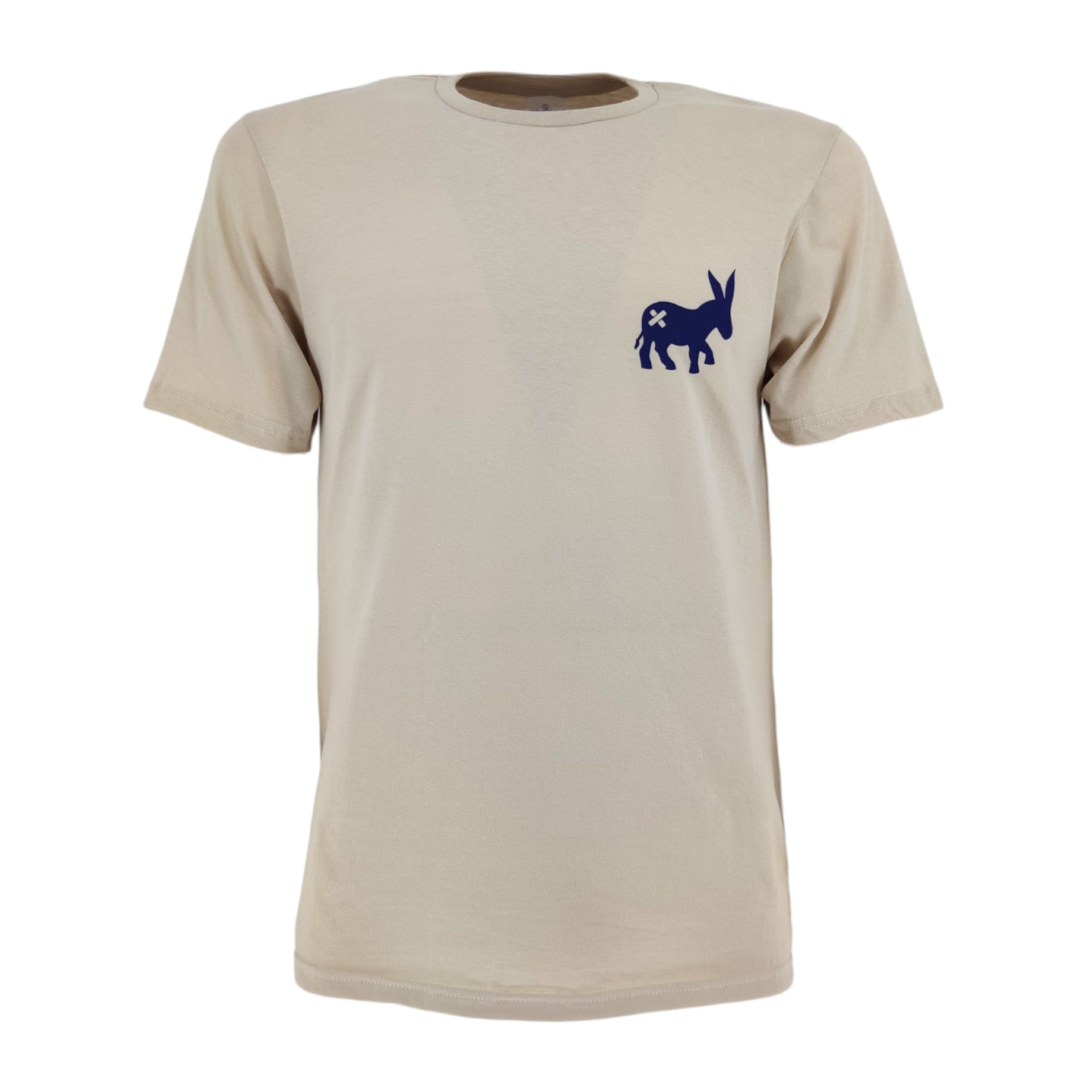 Sensa Cunisiun | T-shirt Classic Logo Uomo Beige/Blue - Fabbrica Ski Sises