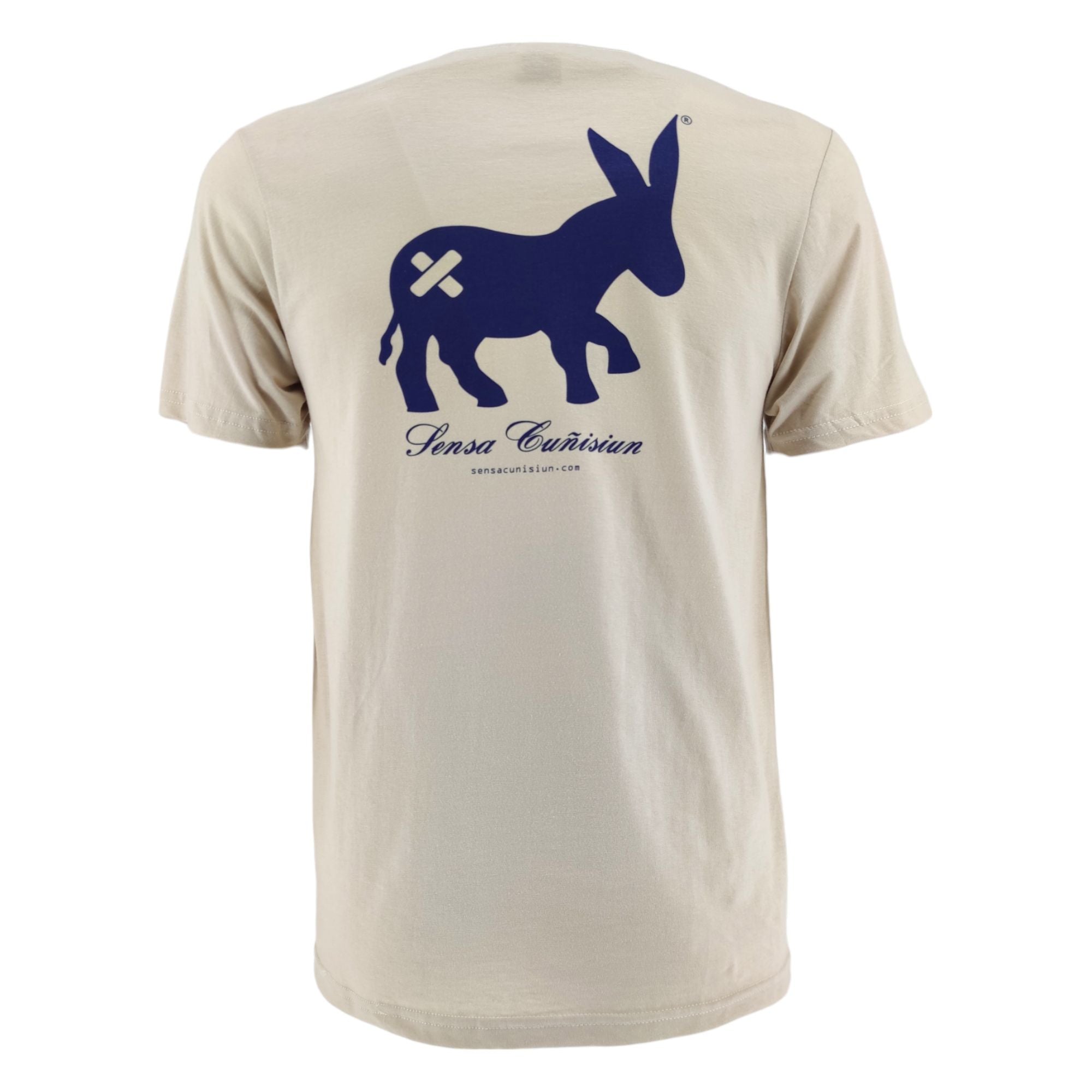 Sensa Cunisiun | T-shirt Classic Logo Uomo Beige/Blue - Fabbrica Ski Sises