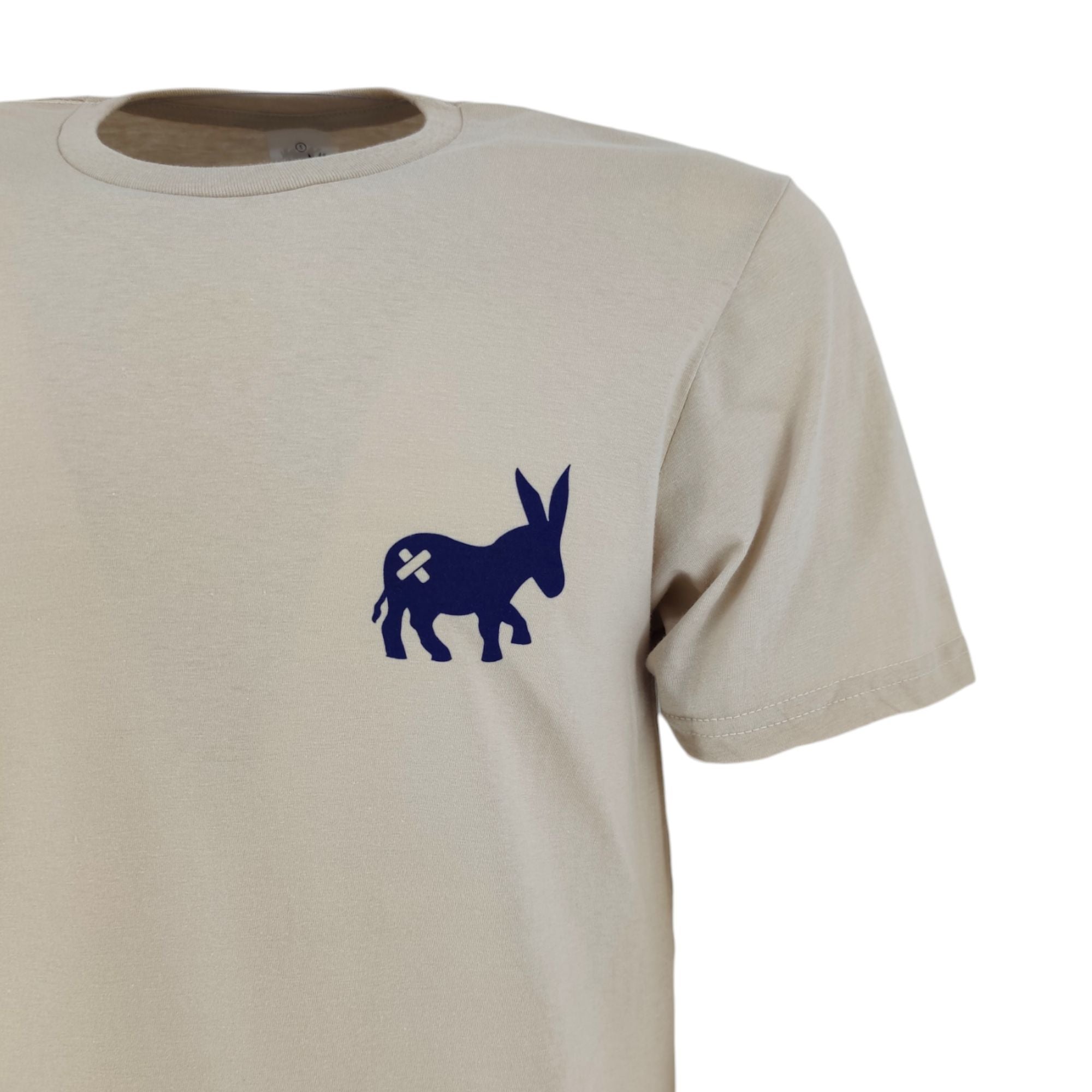Sensa Cunisiun | T-shirt Classic Logo Uomo Beige/Blue - Fabbrica Ski Sises