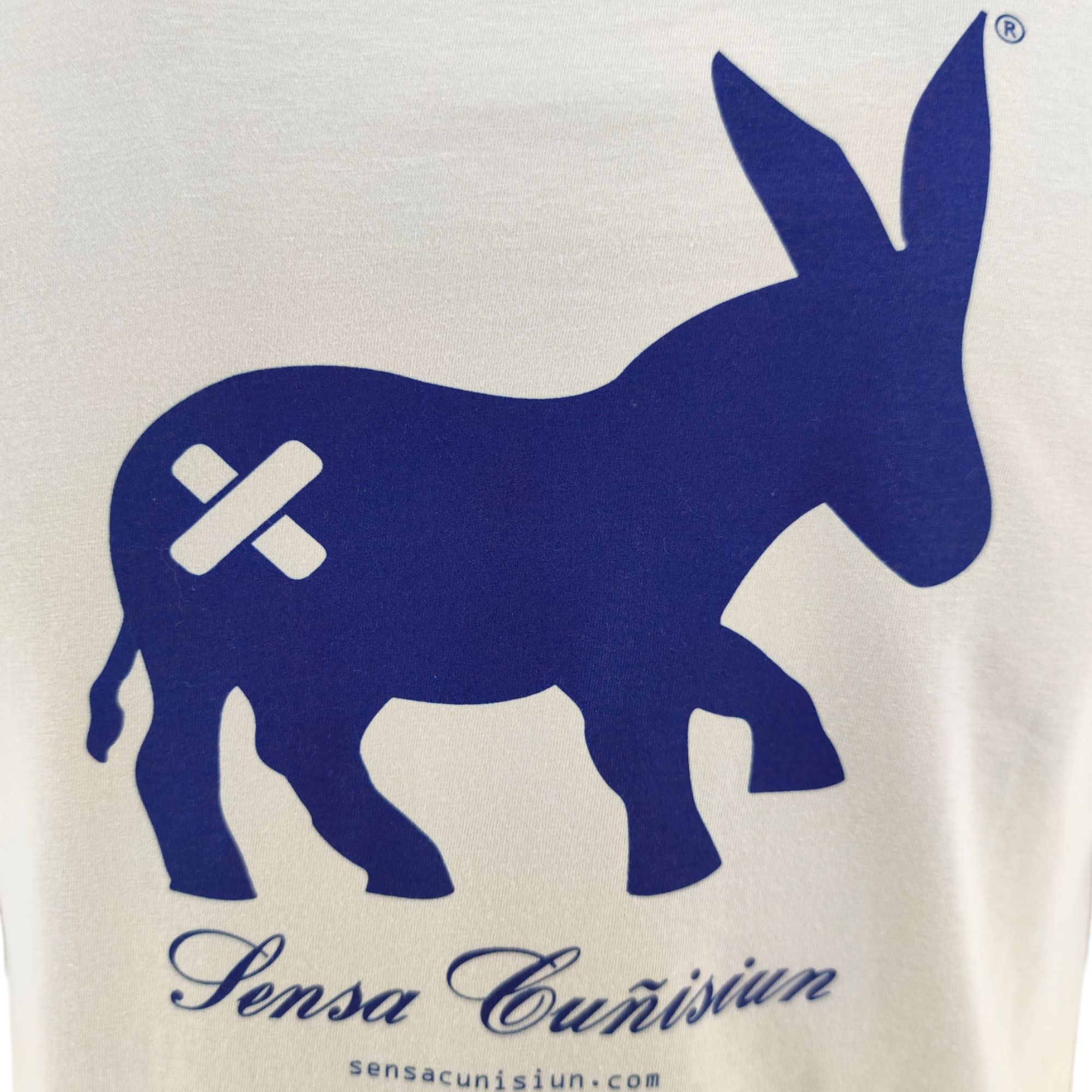 Sensa Cunisiun | T-shirt Classic Logo Uomo Beige/Blue - Fabbrica Ski Sises