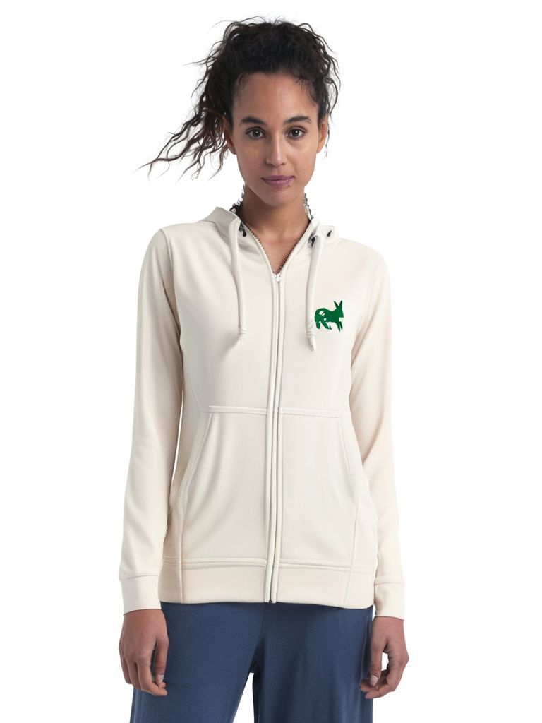 Sensa Cunisiun | Maglia Hoodie Full-Zip Donna Optic White - Fabbrica Ski Sises