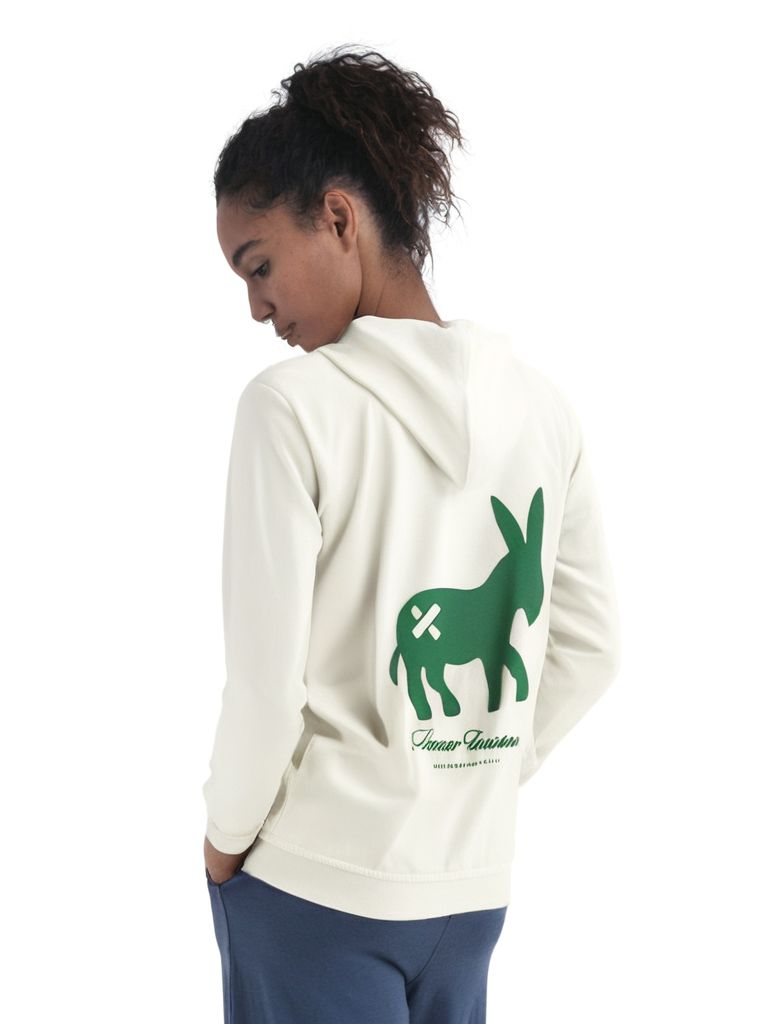 Sensa Cunisiun | Maglia Hoodie Full-Zip Donna Optic White - Fabbrica Ski Sises