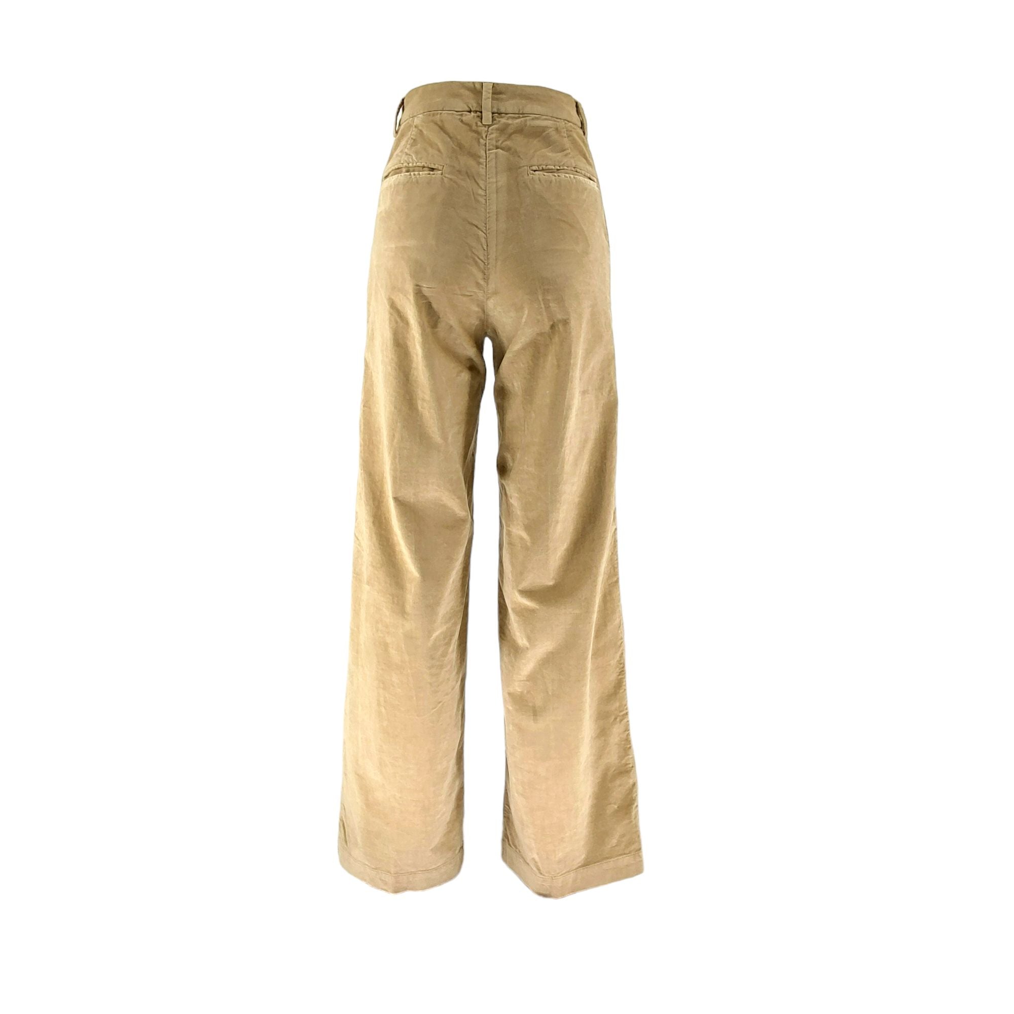 True Nyc | Pantaloni Olimpia Smooth Velvet Donna Camel - Fabbrica Ski Sises