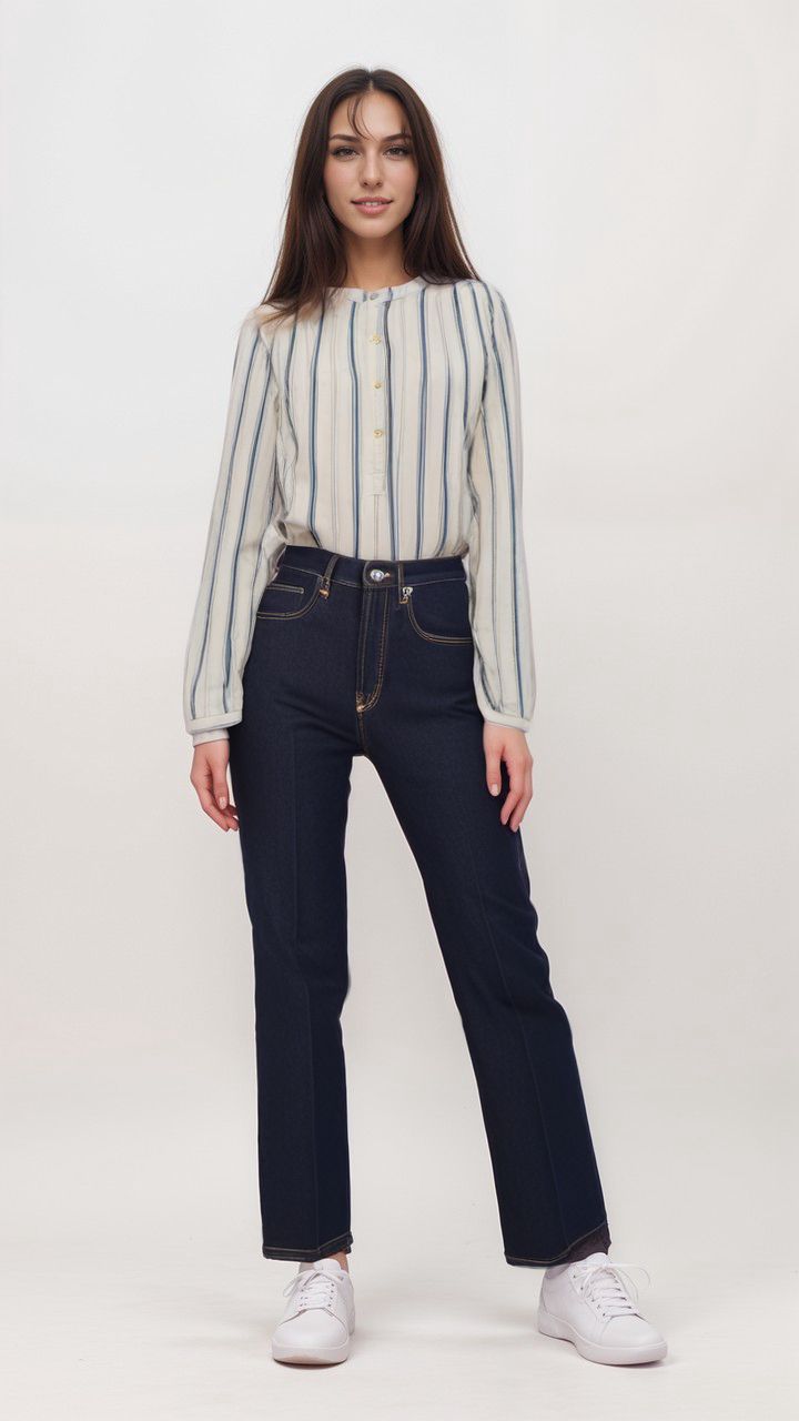 True Nyc | Pantaloni Zelda Open Donna Blue Wash - Fabbrica Ski Sises