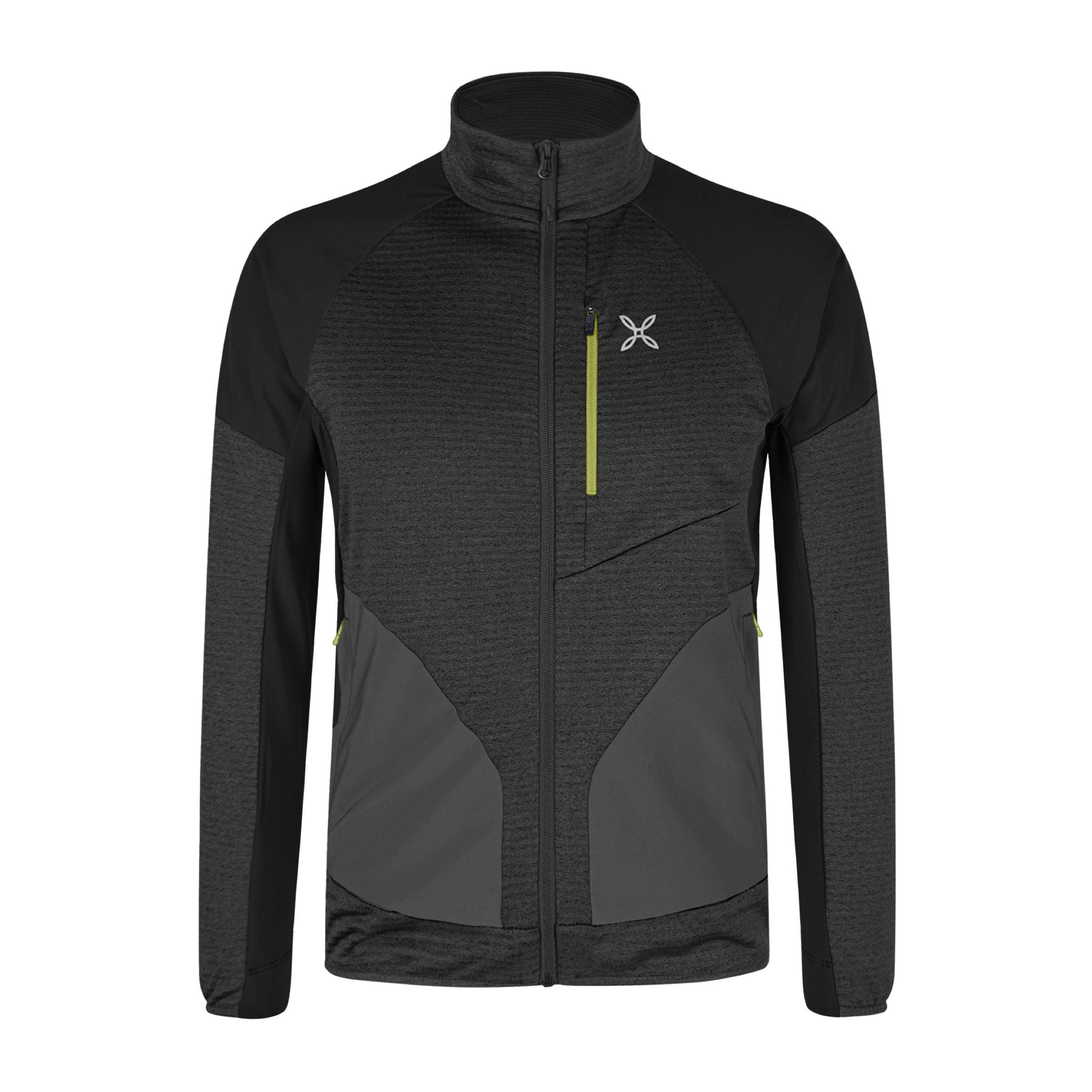 Montura | Maglia Thermal Grid 2 Uomo Black/Green Lime - Fabbrica Ski Sises