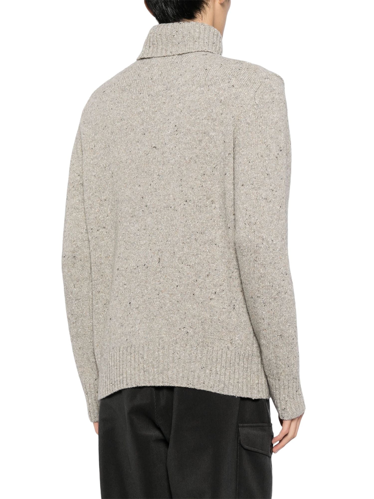 Universal Works | Maglia Tweed Knit Uomo Oatmeal - Fabbrica Ski Sises