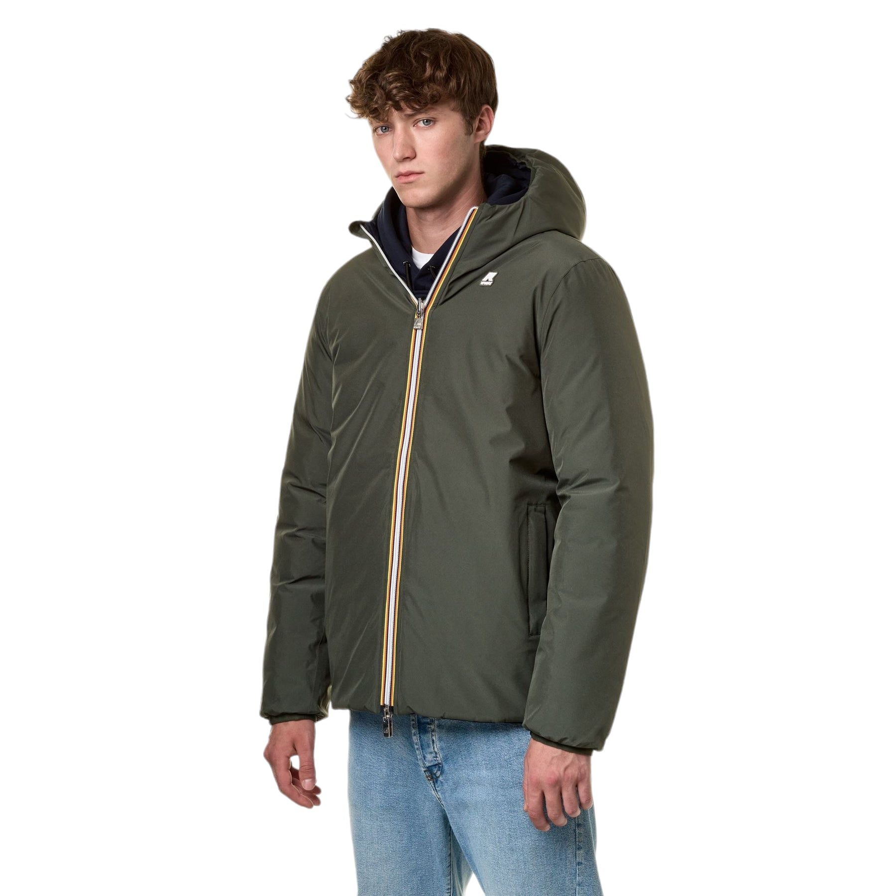 Kway | Giacca Jack Thermo Reversible Uomo Green Blackish/Blue Depth - Fabbrica Ski Sises