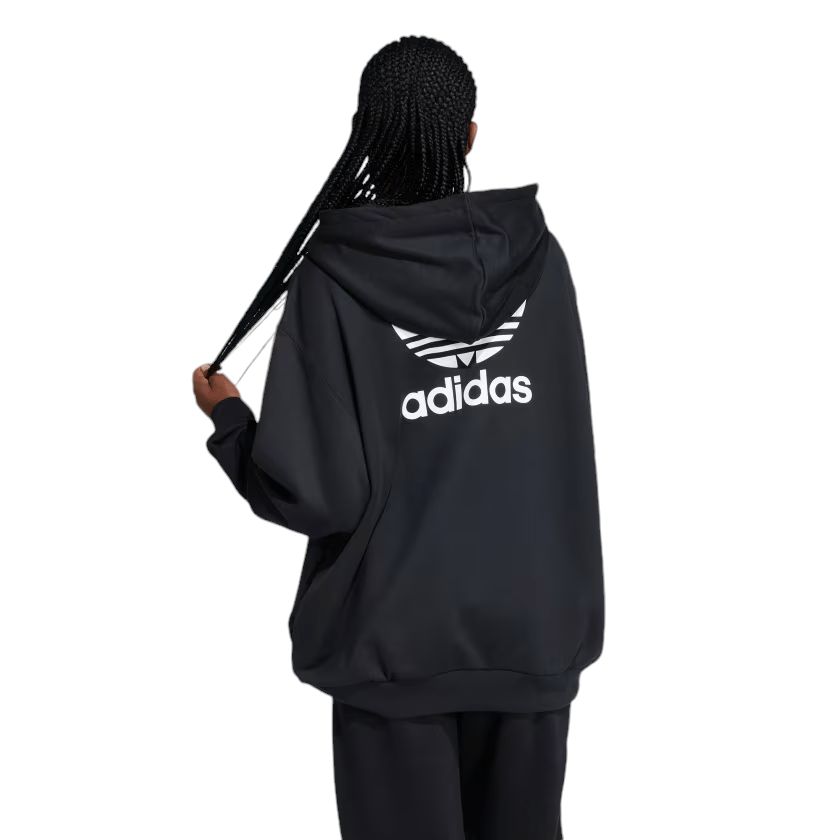 Adidas | Maglia Trefoil Hoodie Donna Black - Fabbrica Ski Sises