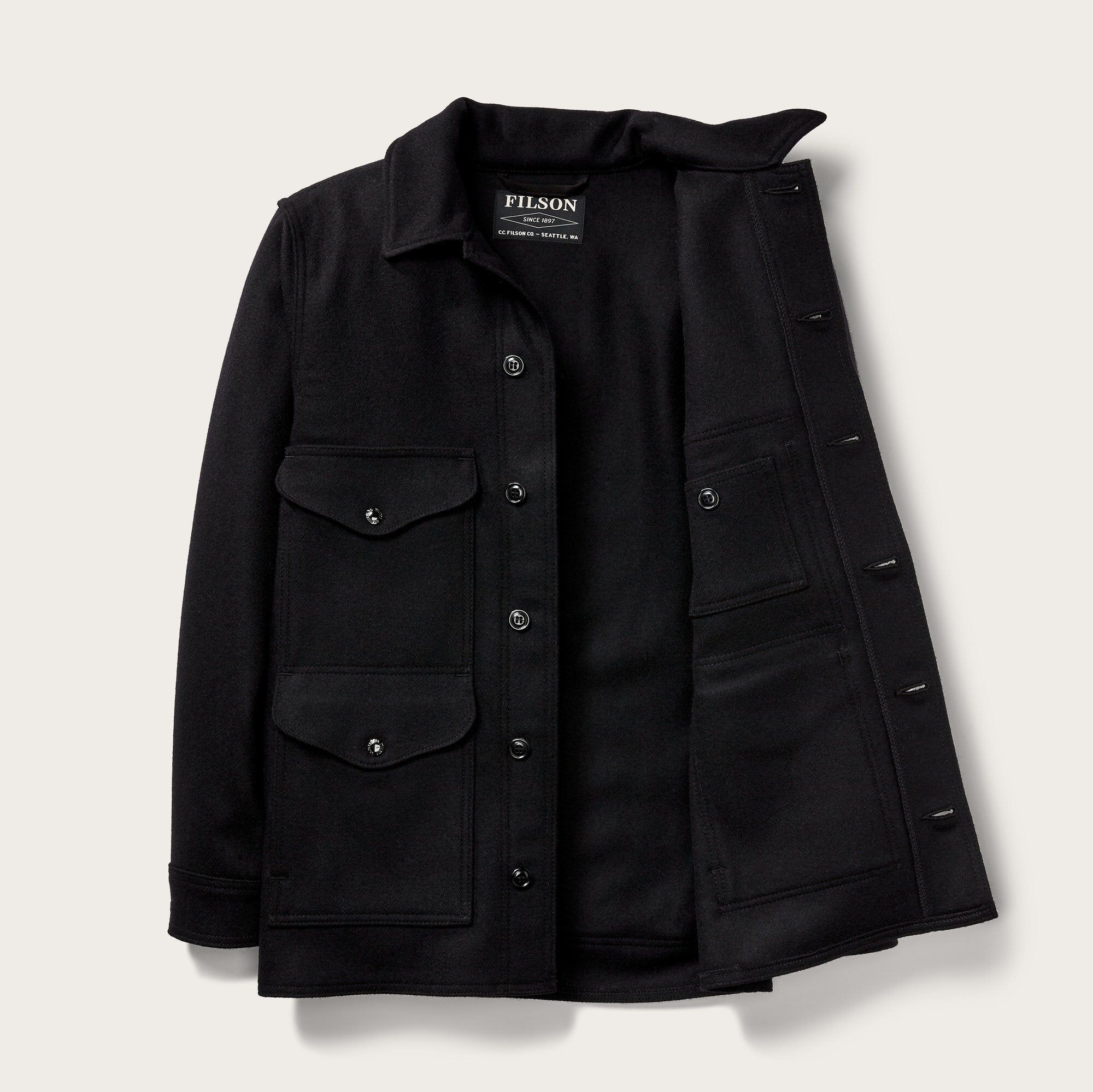 Filson | Giacca Mackinaw Cruiser Uomo Dark Navy - Fabbrica Ski Sises