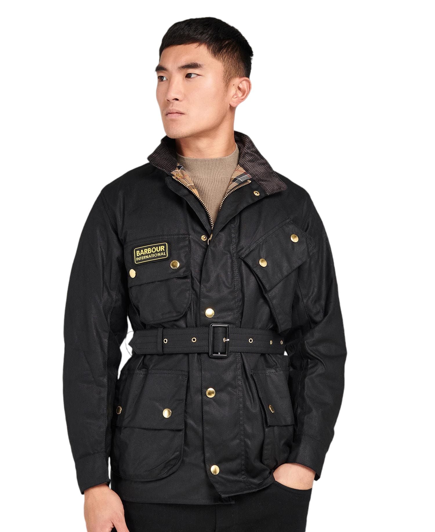 Barbour | Giacca International Original Wax Uomo Black - Fabbrica Ski Sises