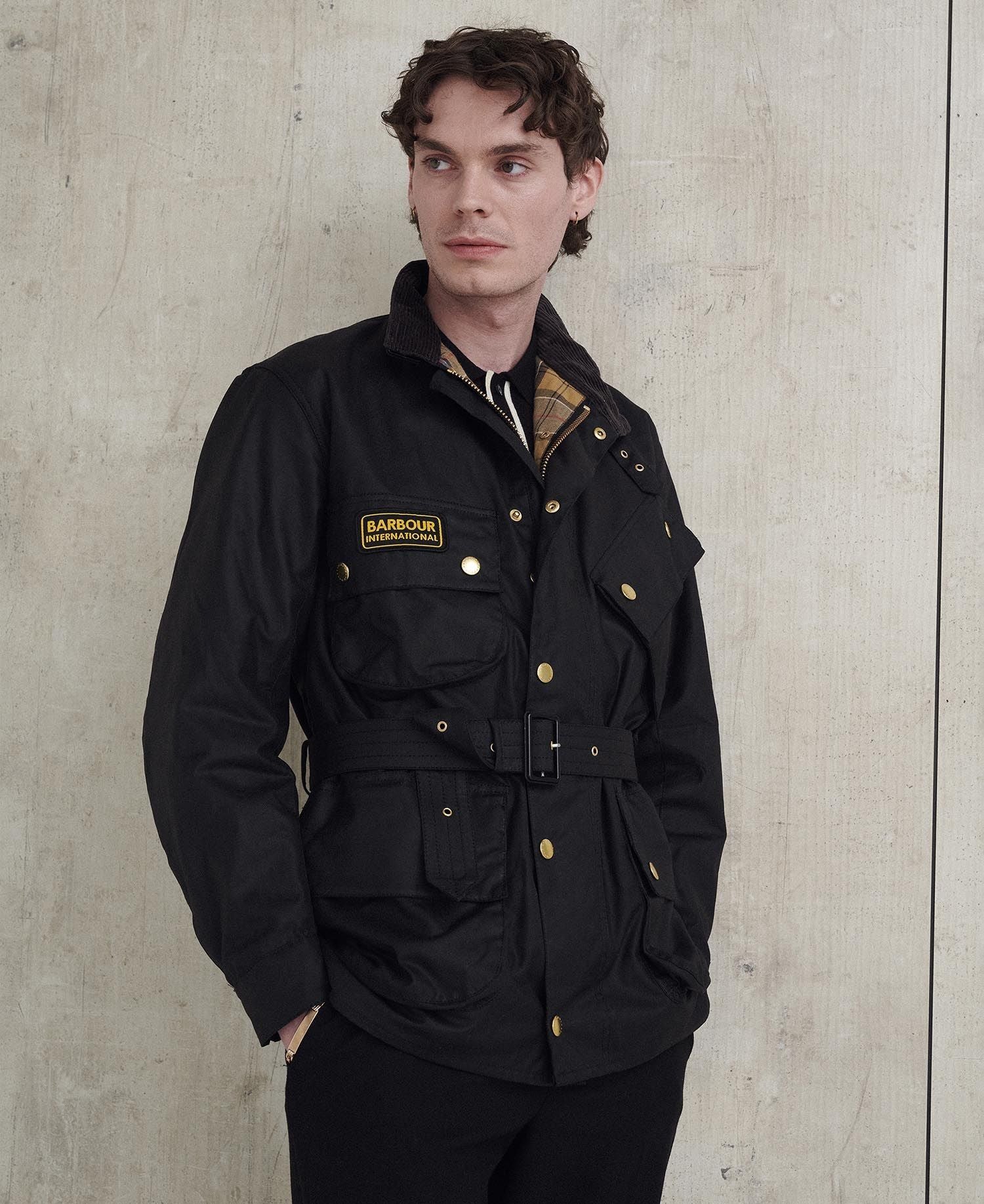 Barbour | Giacca International Original Wax Uomo Black - Fabbrica Ski Sises