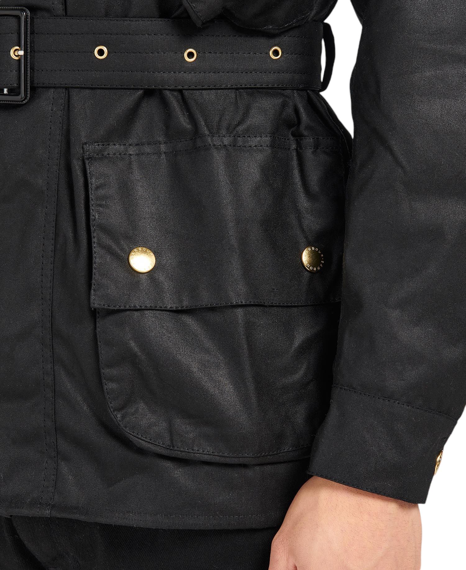 Barbour | Giacca International Original Wax Uomo Black - Fabbrica Ski Sises