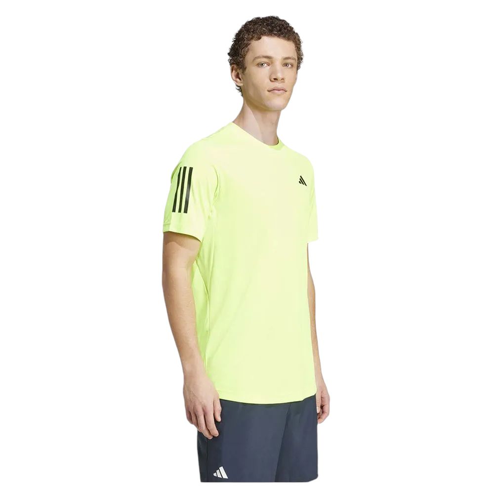 Adidas | T-shirt Club 3 Stripes Uomo Lucid Lemon - Fabbrica Ski Sises