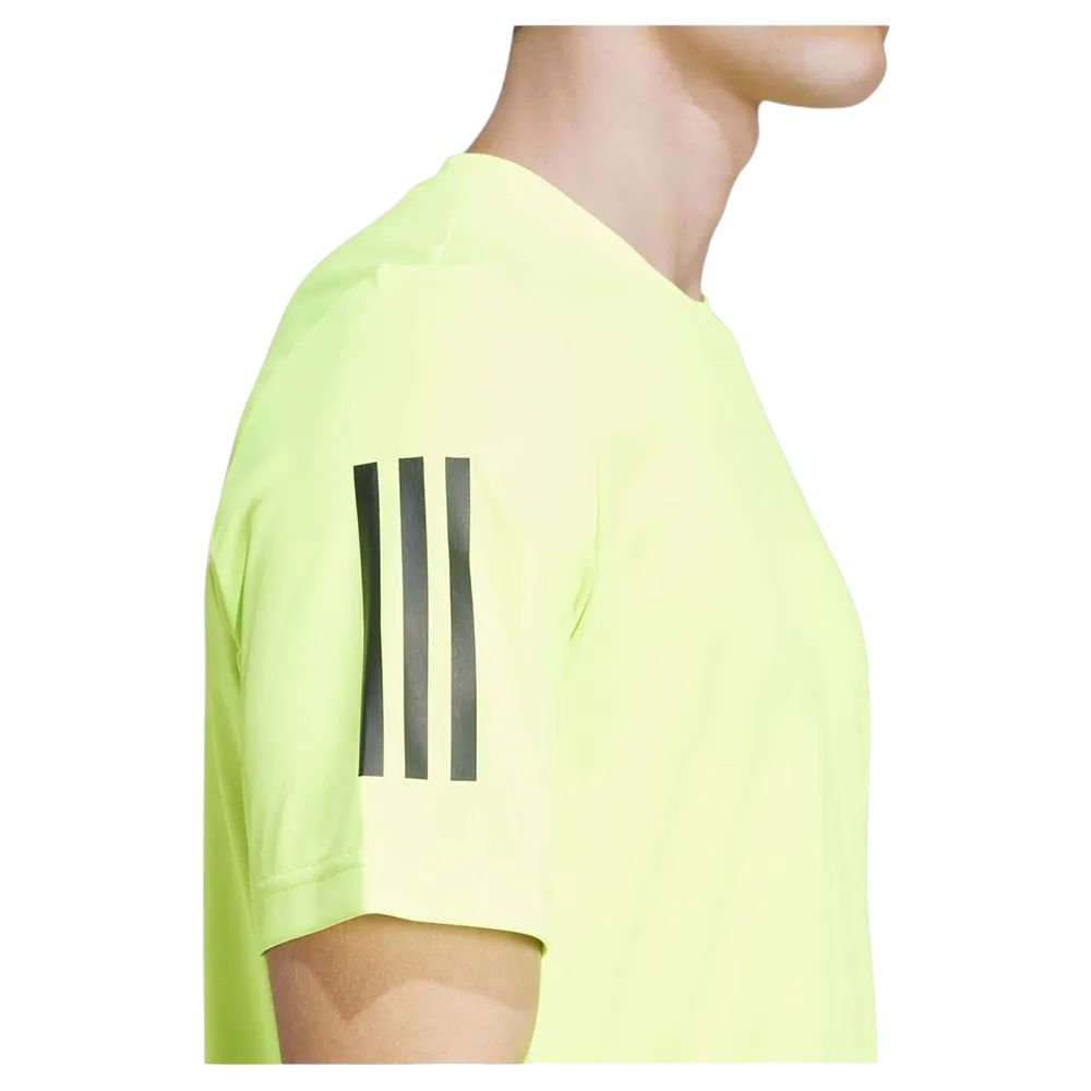 Adidas | T-shirt Club 3 Stripes Uomo Lucid Lemon - Fabbrica Ski Sises