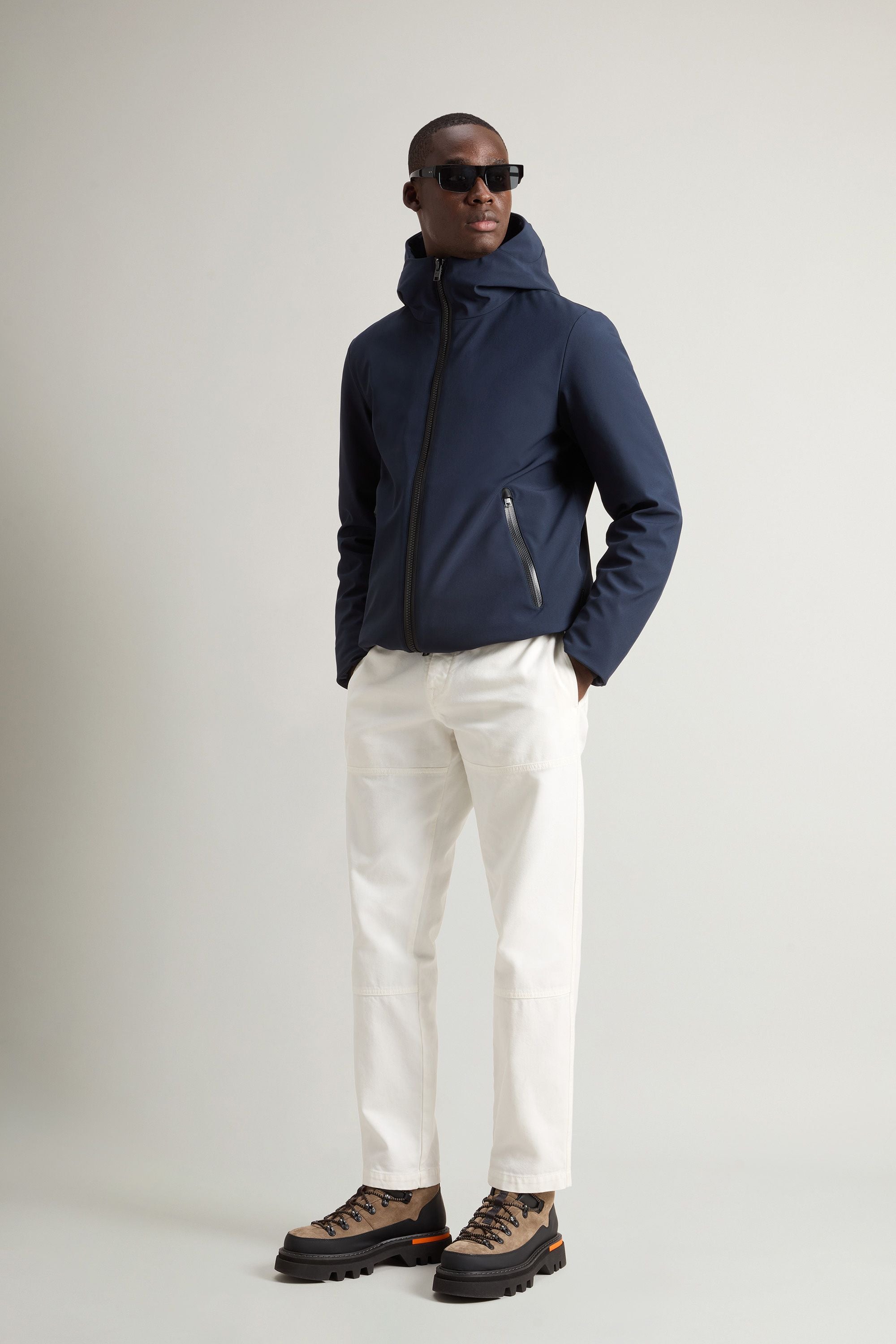 Woolrich | Giacca Pacific Softshell Uomo Melton Blue - Fabbrica Ski Sises