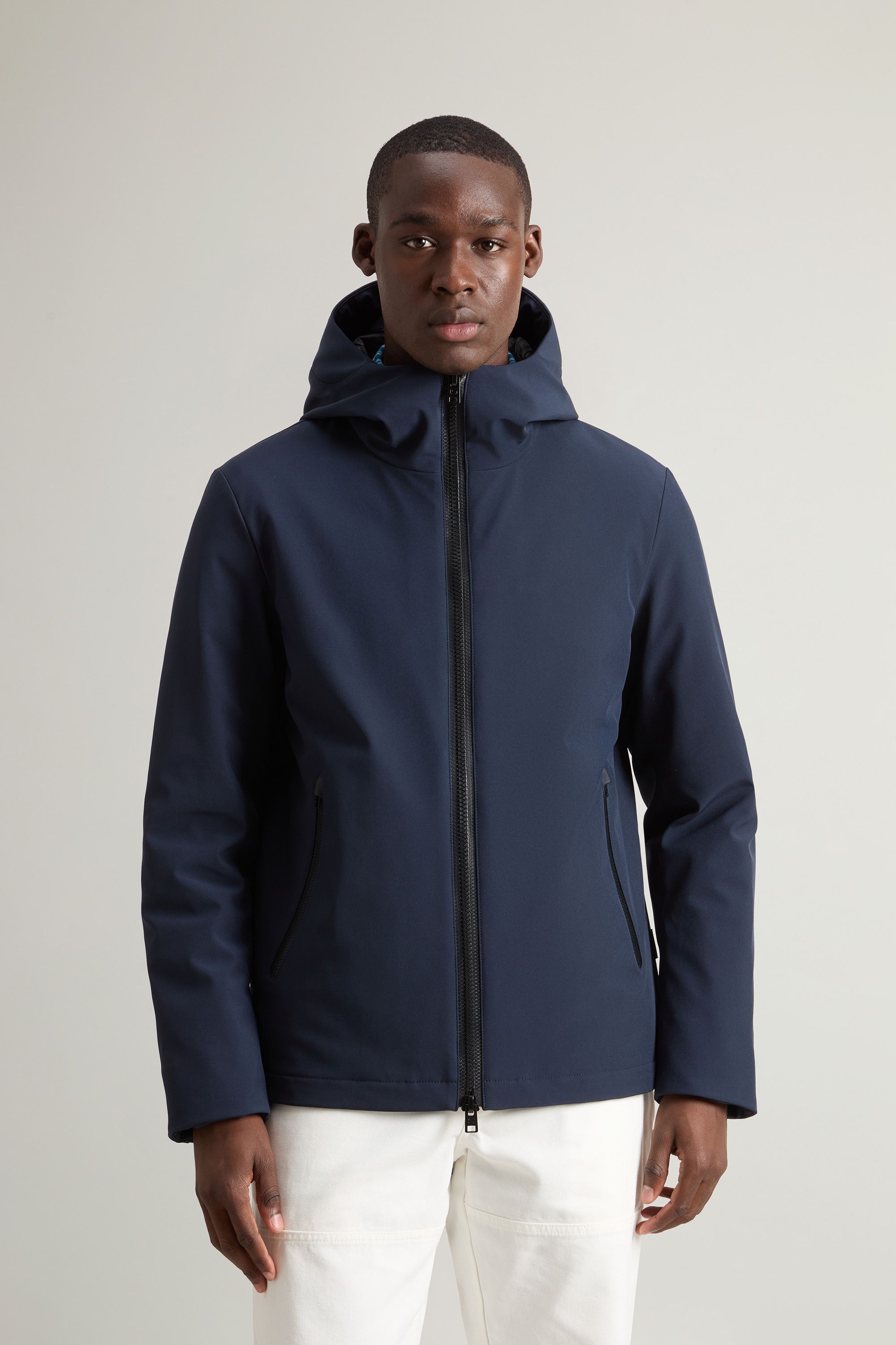 Woolrich | Giacca Pacific Softshell Uomo Melton Blue - Fabbrica Ski Sises