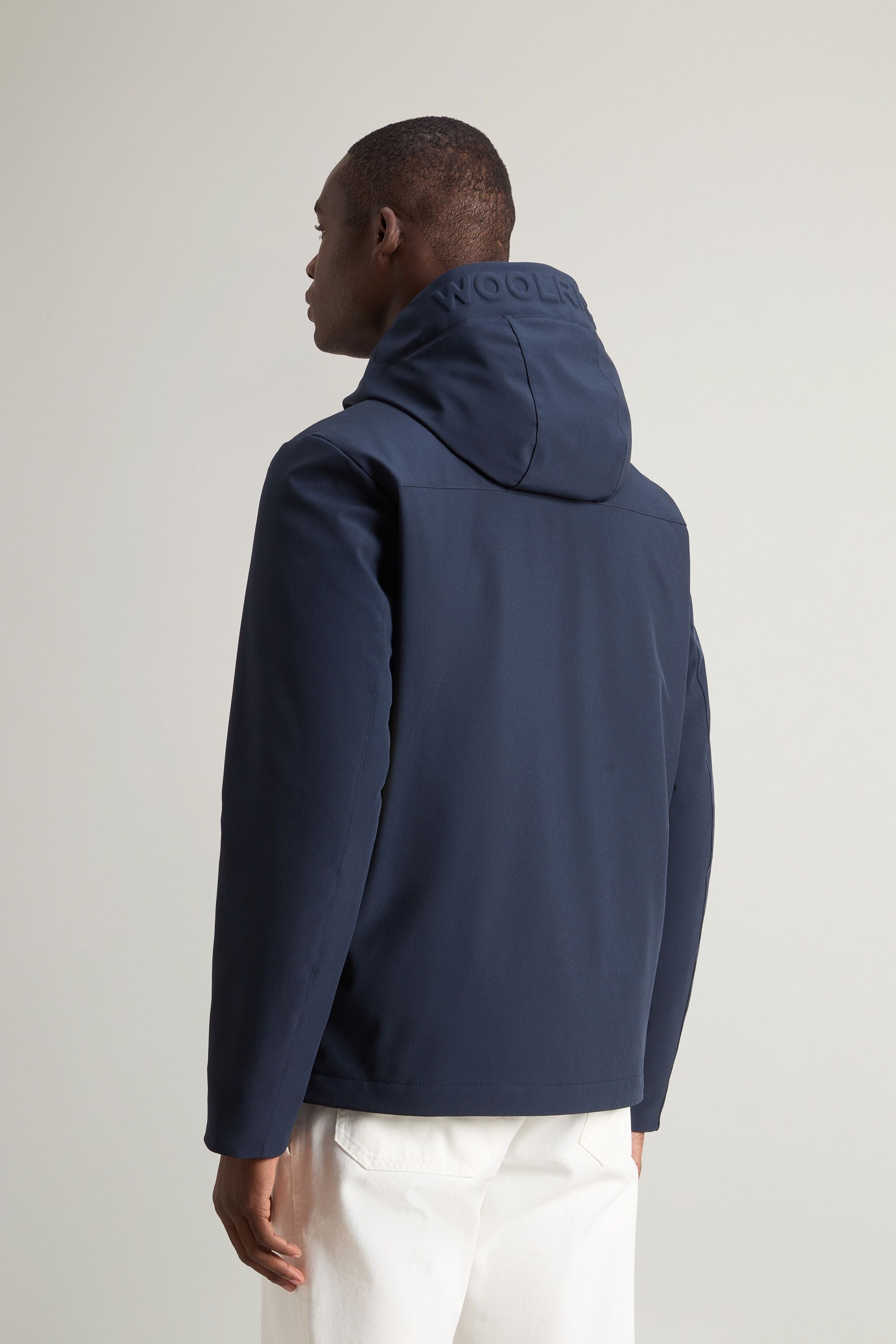 Woolrich | Giacca Pacific Softshell Uomo Melton Blue - Fabbrica Ski Sises