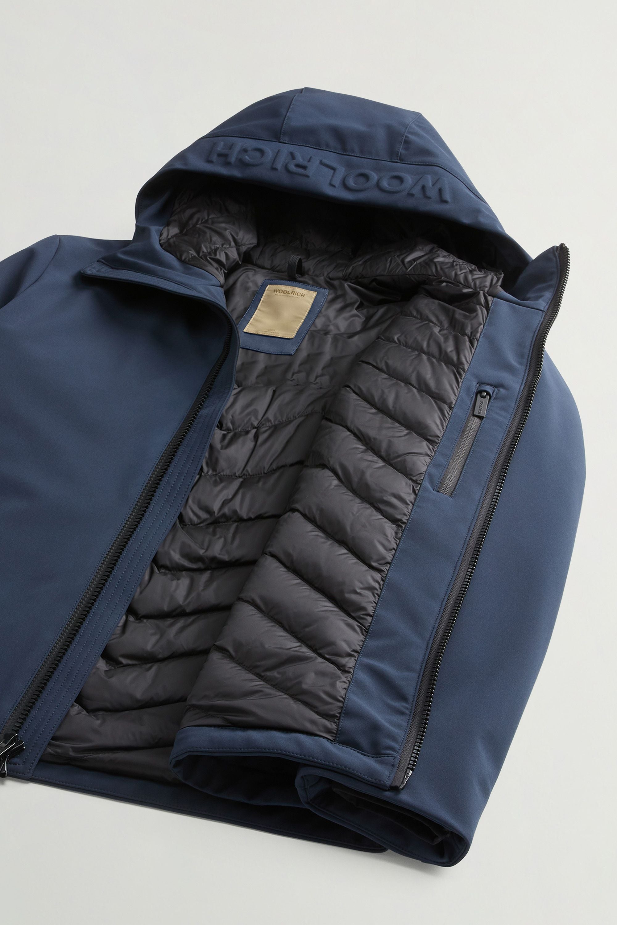 Woolrich | Giacca Pacific Softshell Uomo Melton Blue - Fabbrica Ski Sises