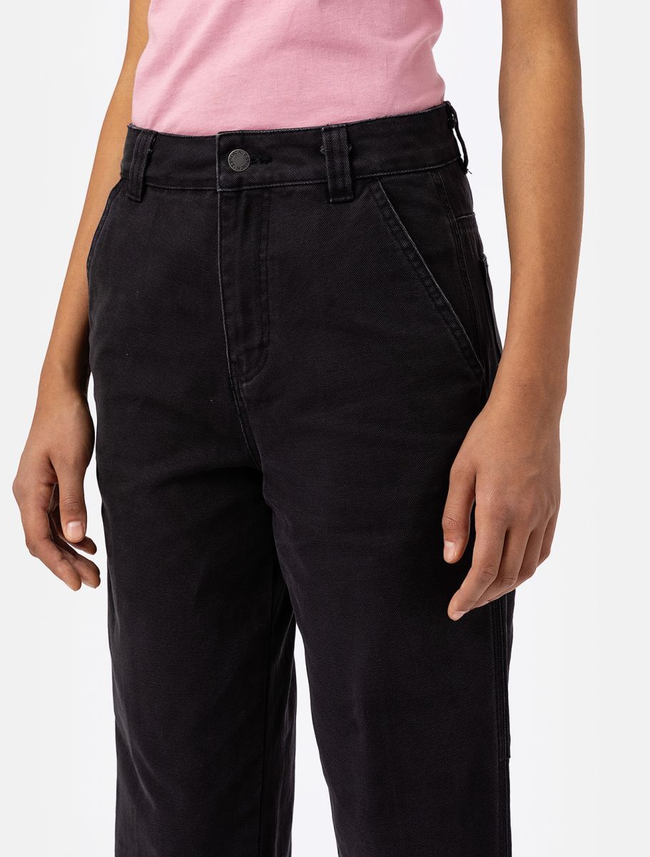 Dickies | Pantaloni Duck Canvas Donna Black Wash - Fabbrica Ski Sises