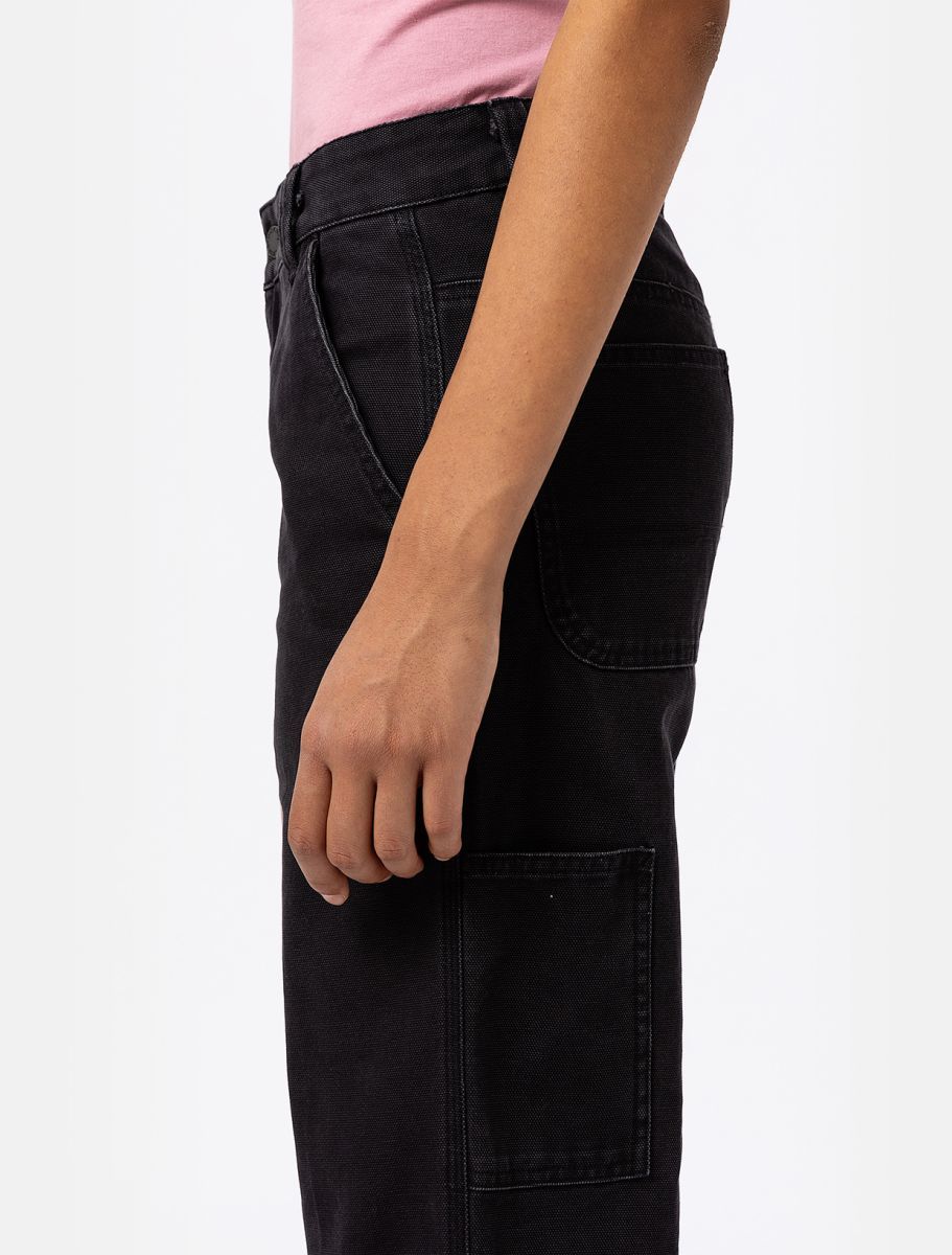 Dickies | Pantaloni Duck Canvas Donna Black Wash - Fabbrica Ski Sises