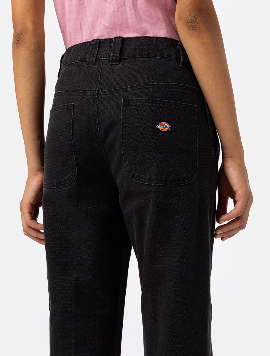 Dickies | Pantaloni Duck Canvas Donna Black Wash - Fabbrica Ski Sises