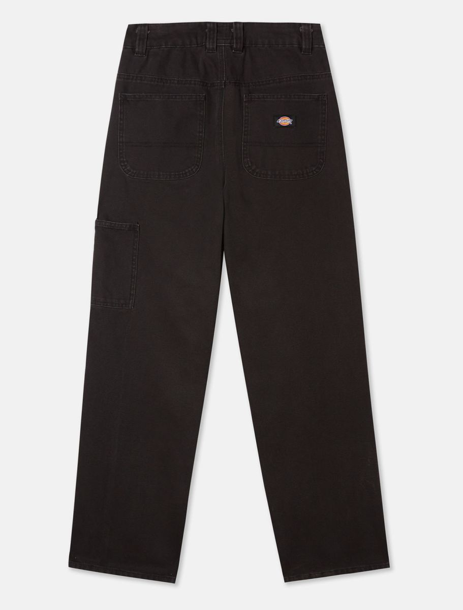 Dickies | Pantaloni Duck Canvas Donna Black Wash - Fabbrica Ski Sises