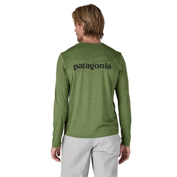 Patagonia | T-shirt Cap Cool Daily Graphic Uomo Terrain Green - Fabbrica Ski Sises