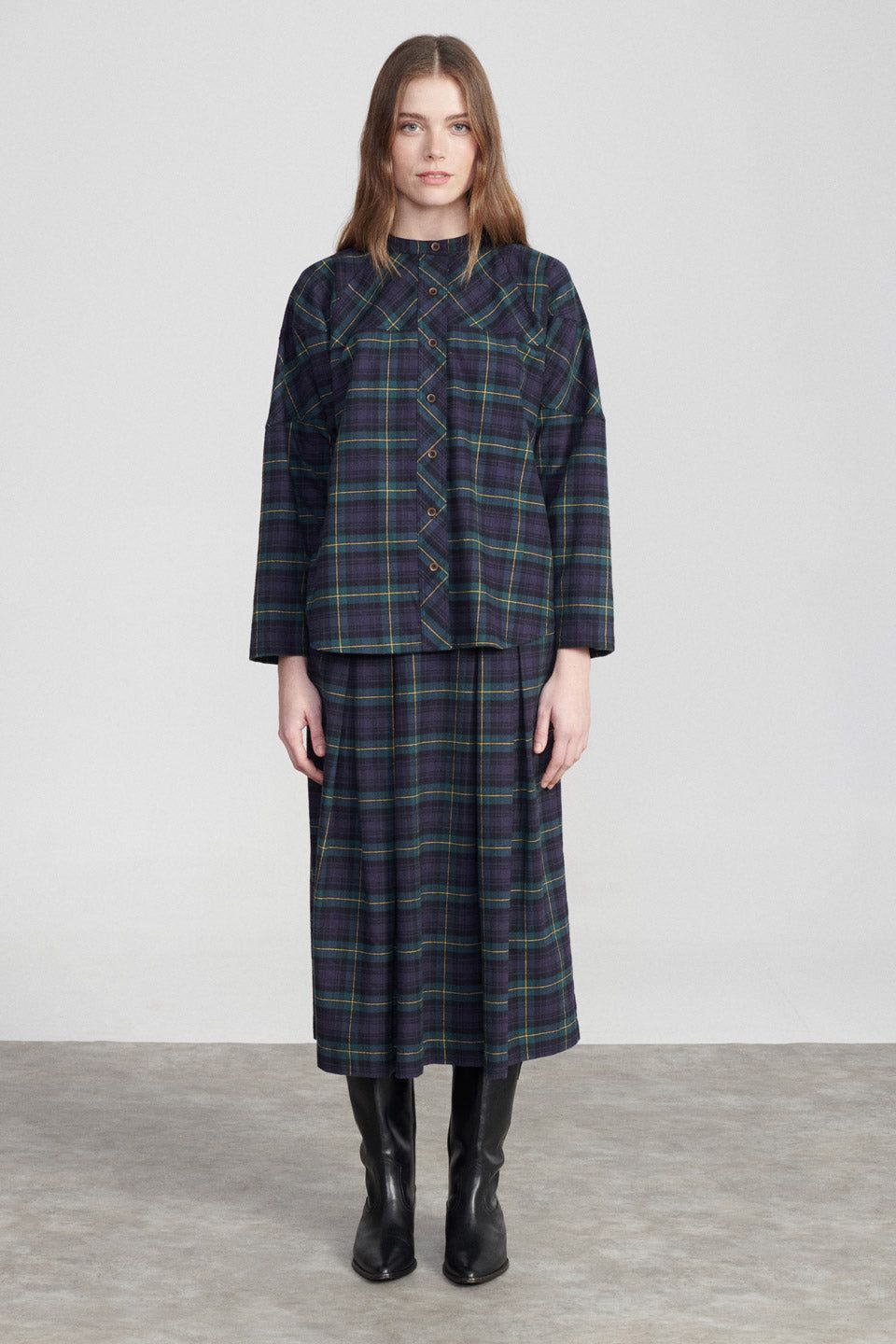 Beatriz Furest | Gonna College Donna Green/Blue - Fabbrica Ski Sises
