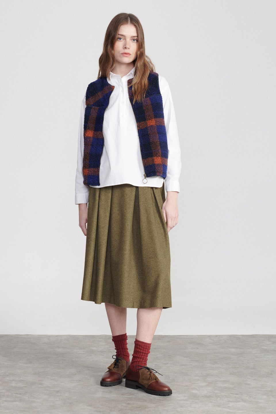 Beatriz Furest | Gonna College Donna Kaki - Fabbrica Ski Sises