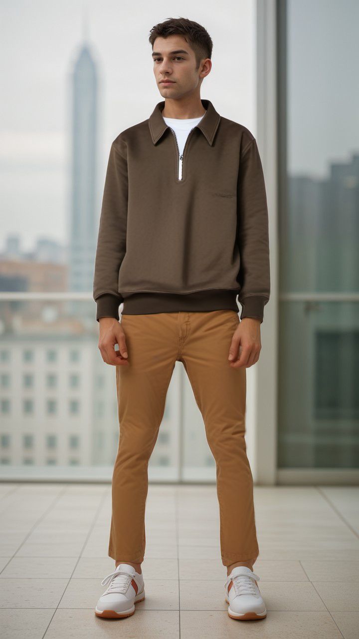 Hartford | Maglia Polo Zipper Uomo Camo Green - Fabbrica Ski Sises