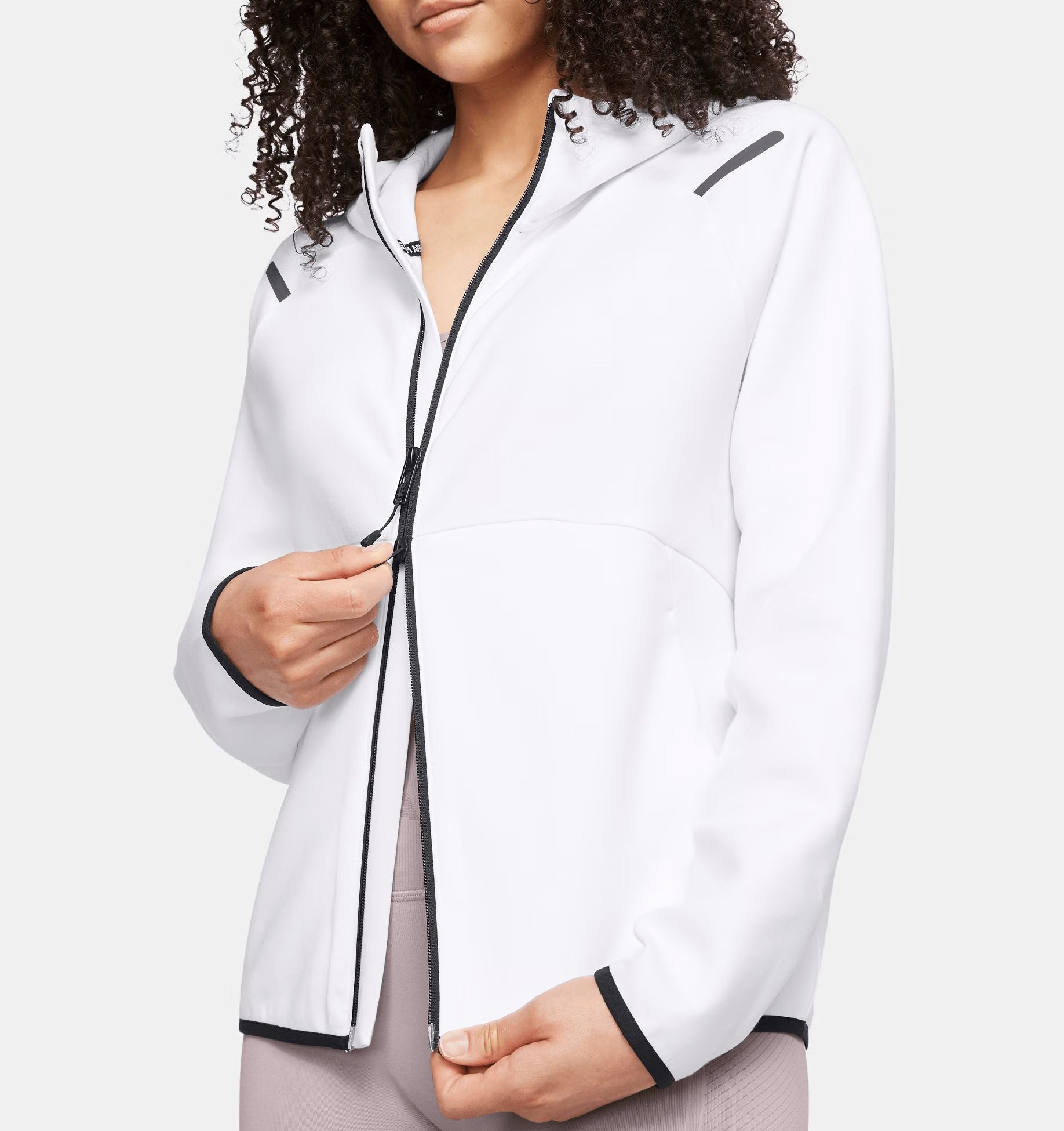Under Armour | Maglia Unstoppable Fleece Full-Zip Donna White/Black - Fabbrica Ski Sises