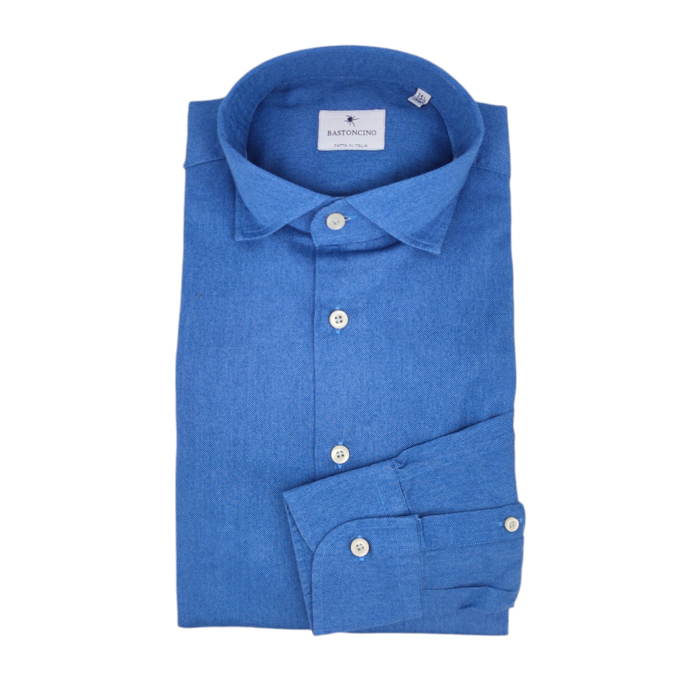 Bastoncino | Camicia Simo Puntofino Uomo Blue Breeze - Fabbrica Ski Sises