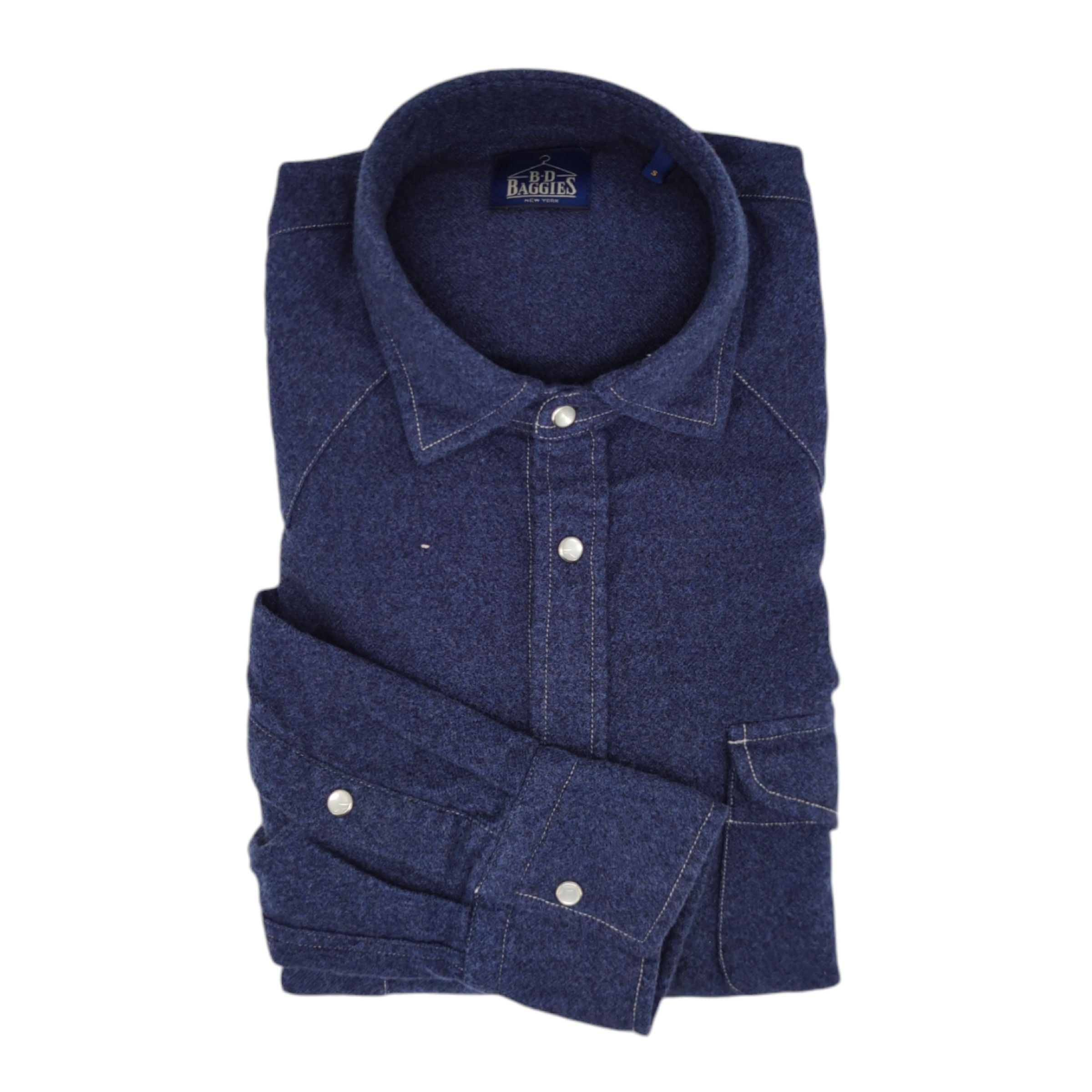Bd Baggies | Camicia Texas Flanel Uomo Navy Blue - Fabbrica Ski Sises
