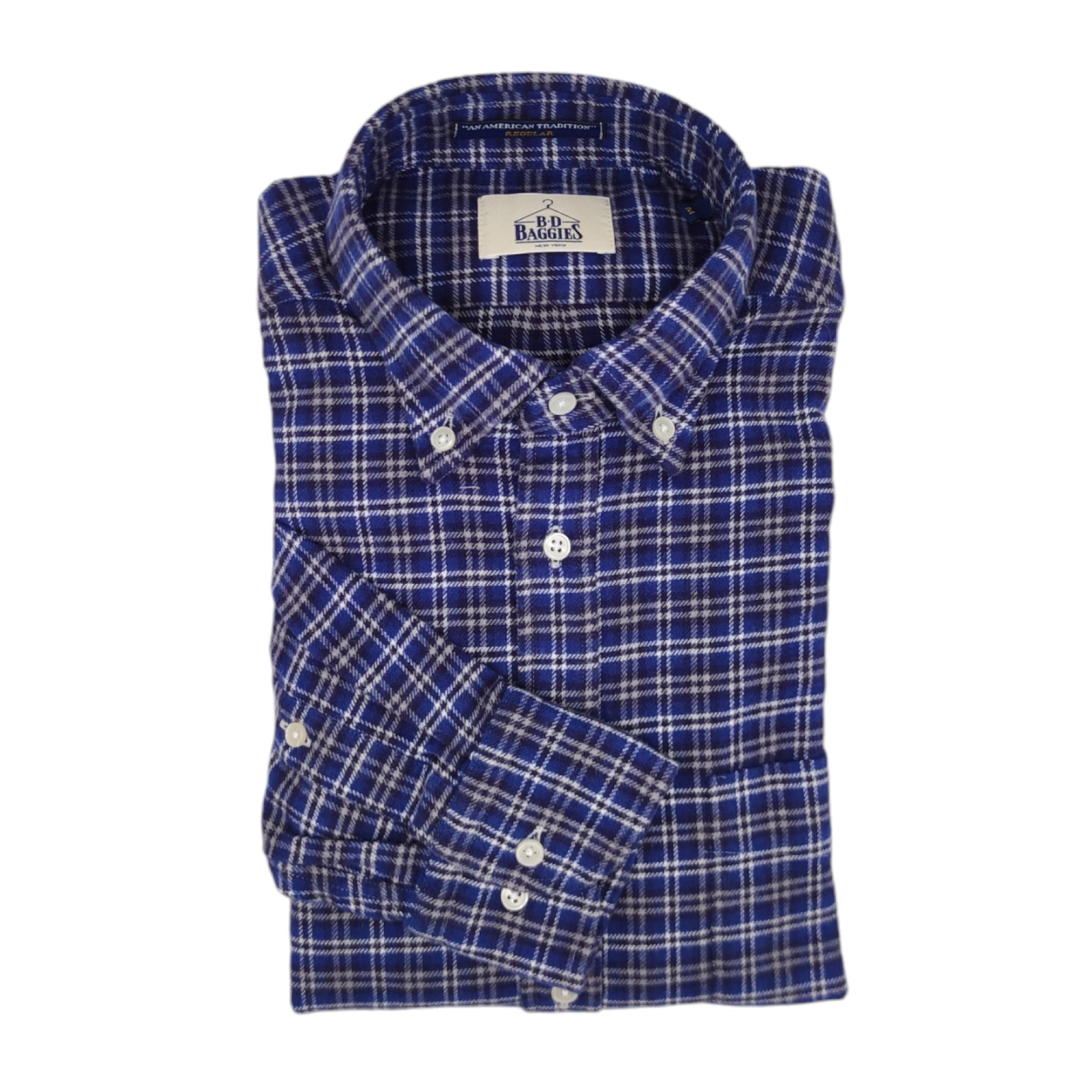 Bd Baggies | Camicia Bradford Flanel Uomo Blue/Grey/White - Fabbrica Ski Sises