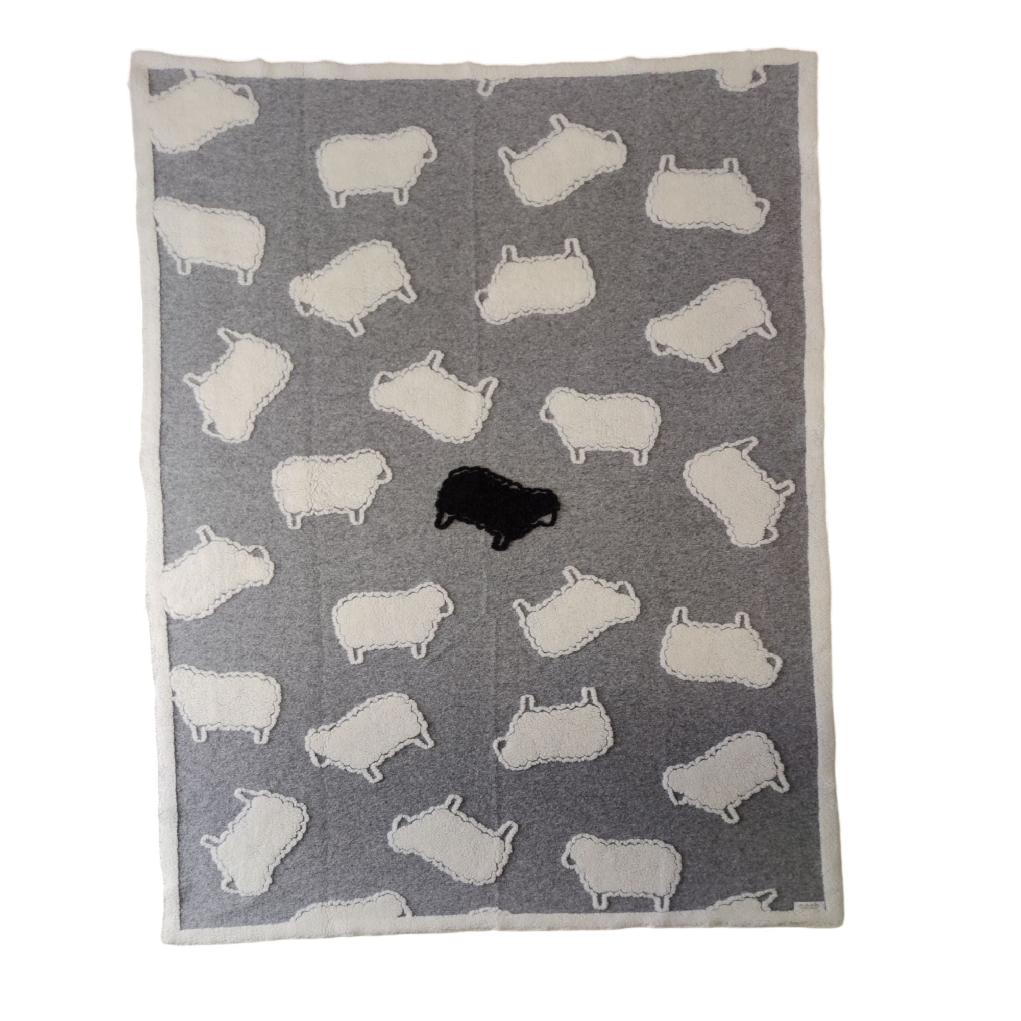 Biella Fabrics | Coperta Pecora Nera Grigio/Natural - Fabbrica Ski Sises