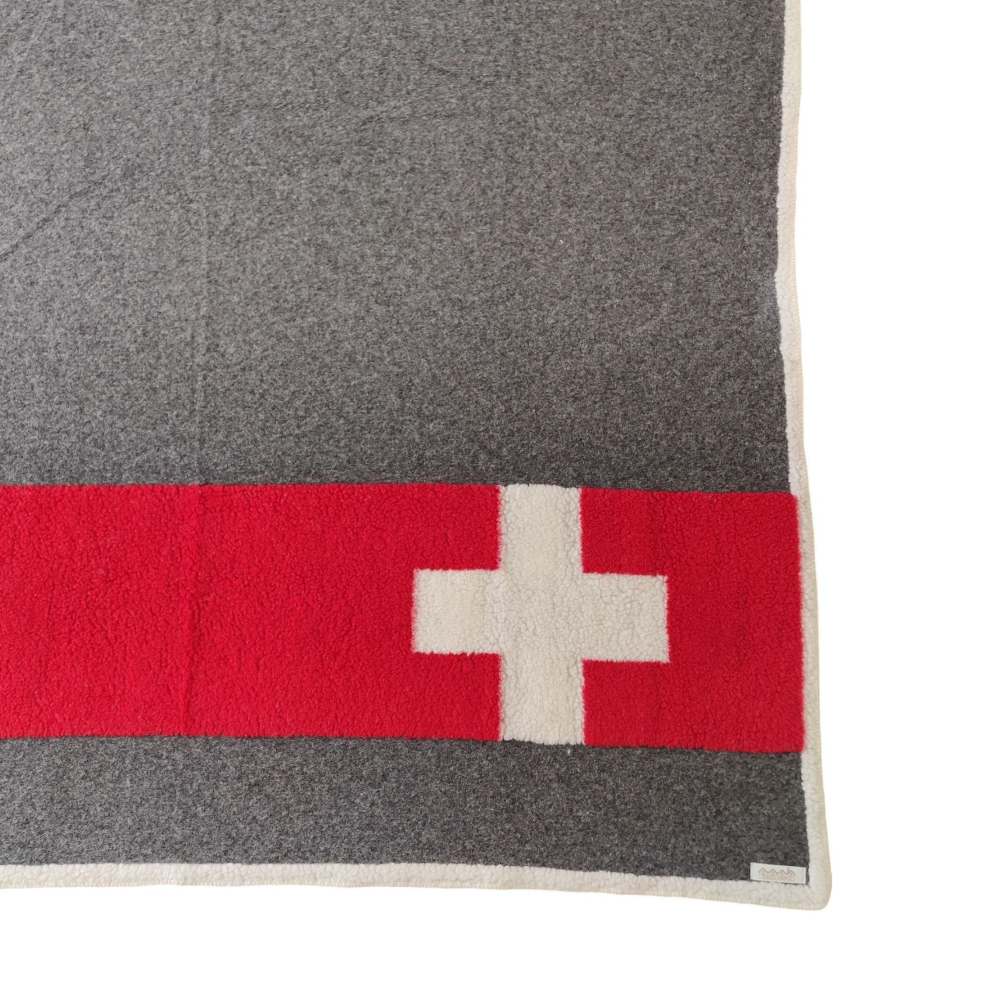 Coperta Suiss Grigio Emblema