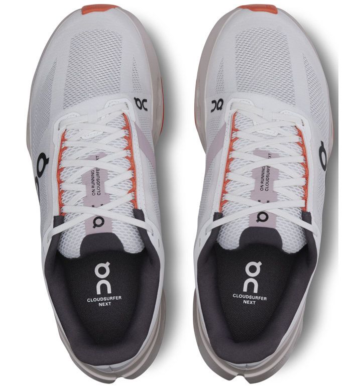 On Running | Scarpe Cloudsurfer Next Donna White/Flame - Fabbrica Ski Sises