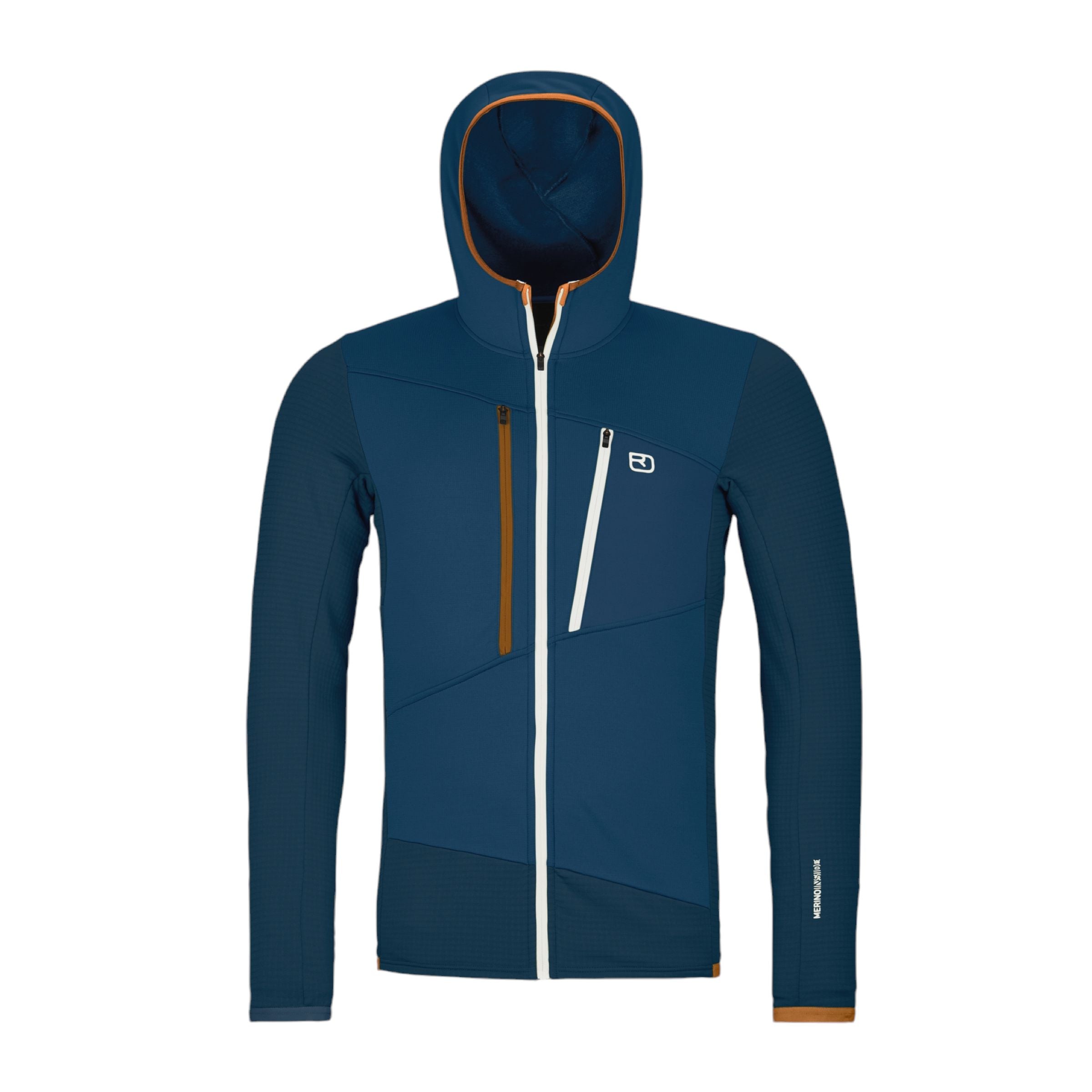 Ortovox | Maglia Fleece Grid Hoody Uomo Deep Ocean - Fabbrica Ski Sises