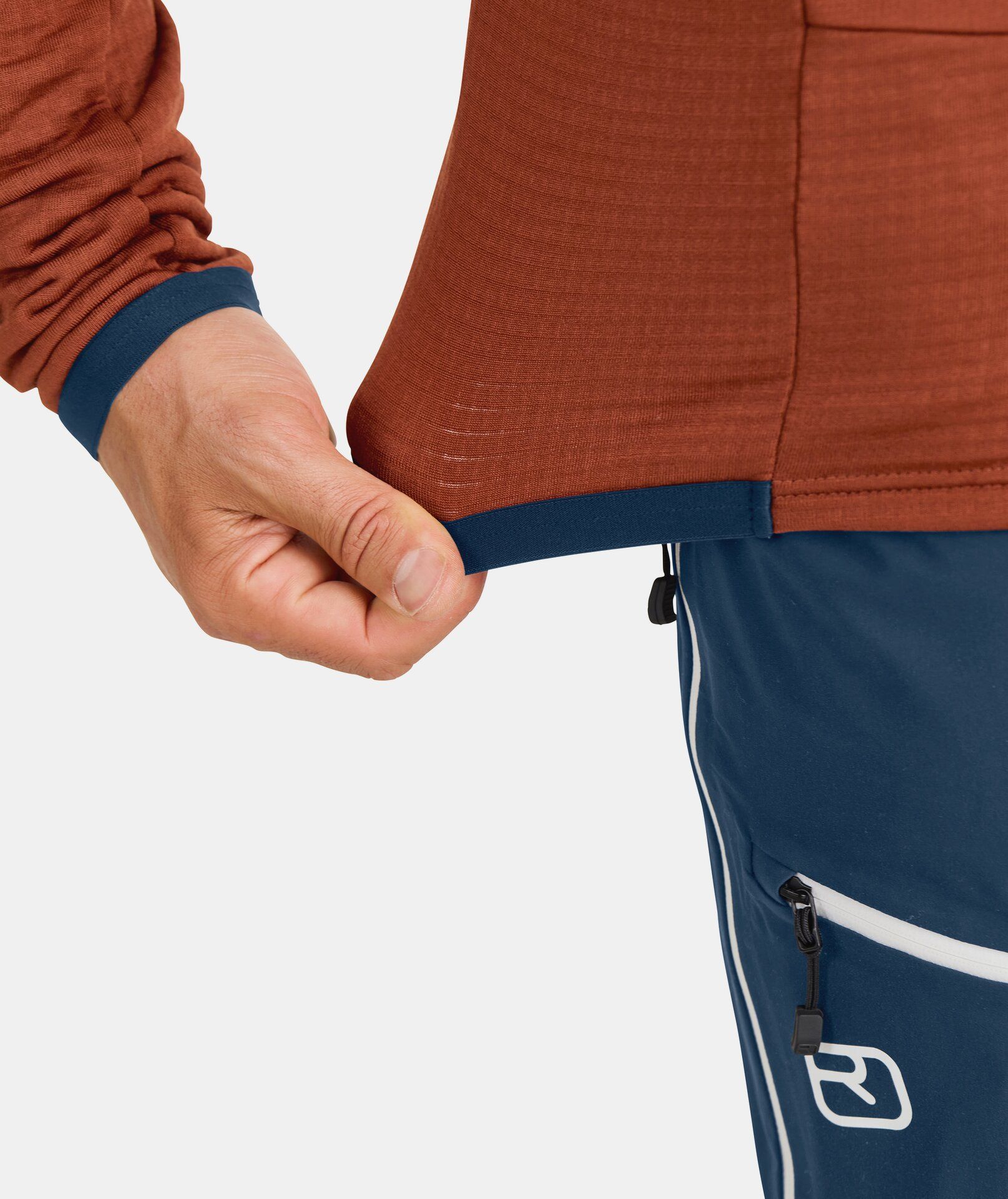 Ortovox | Maglia Fleece Grid Hoody Uomo Deep Ocean - Fabbrica Ski Sises