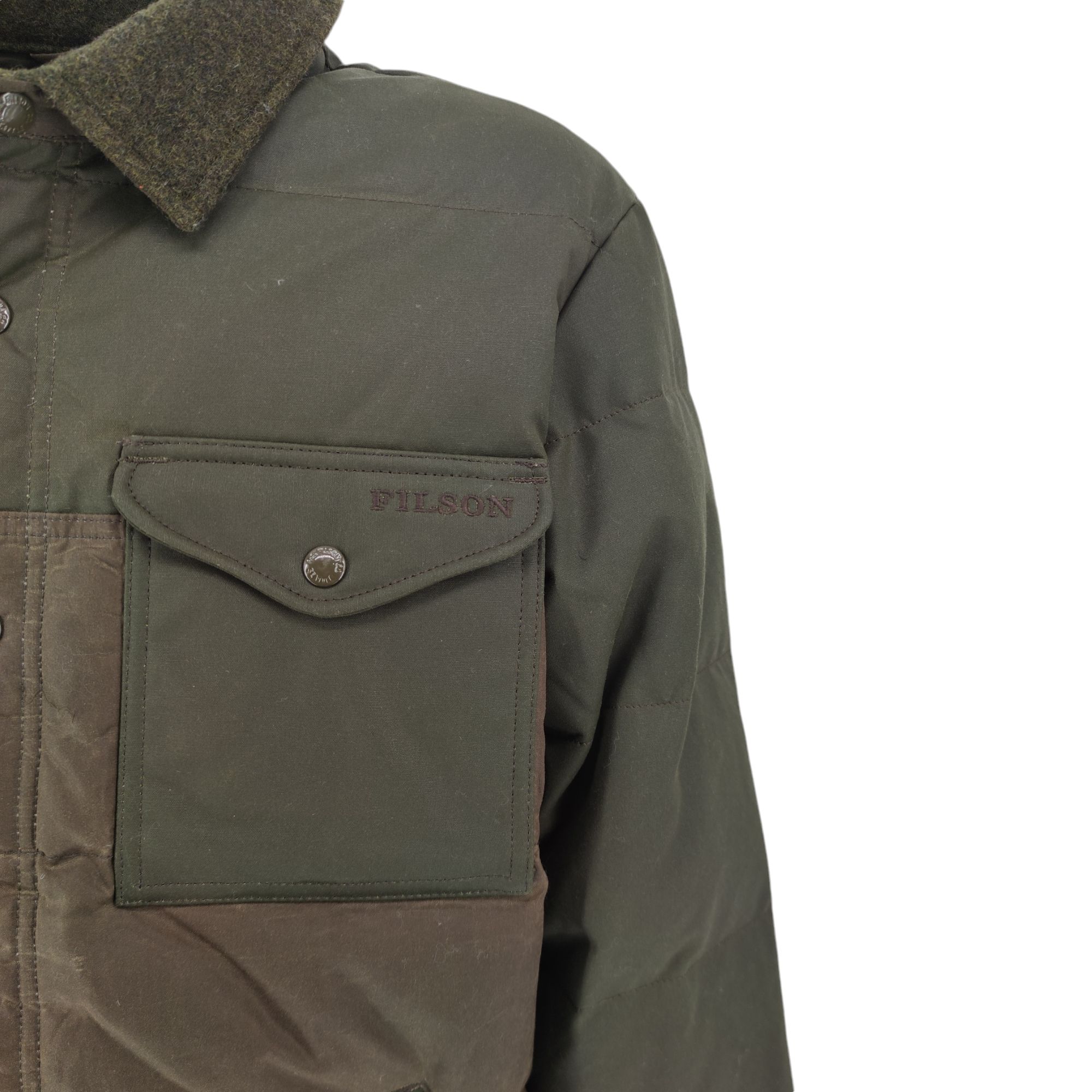 Filson | Giacca Down Oil Shelter Uomo Otter Green - Fabbrica Ski Sises