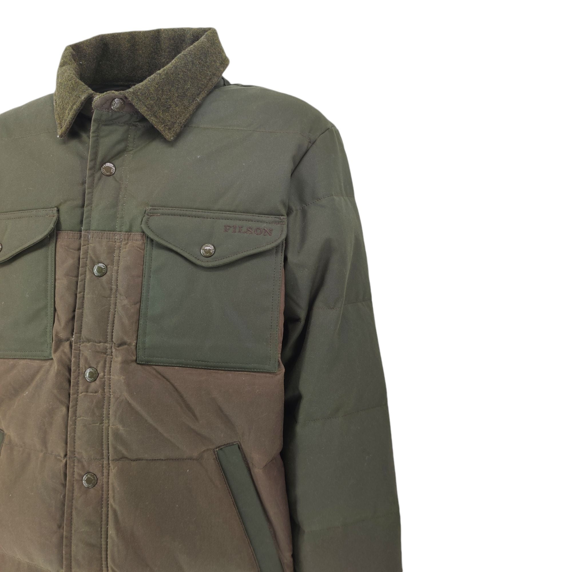 Filson | Giacca Down Oil Shelter Uomo Otter Green - Fabbrica Ski Sises