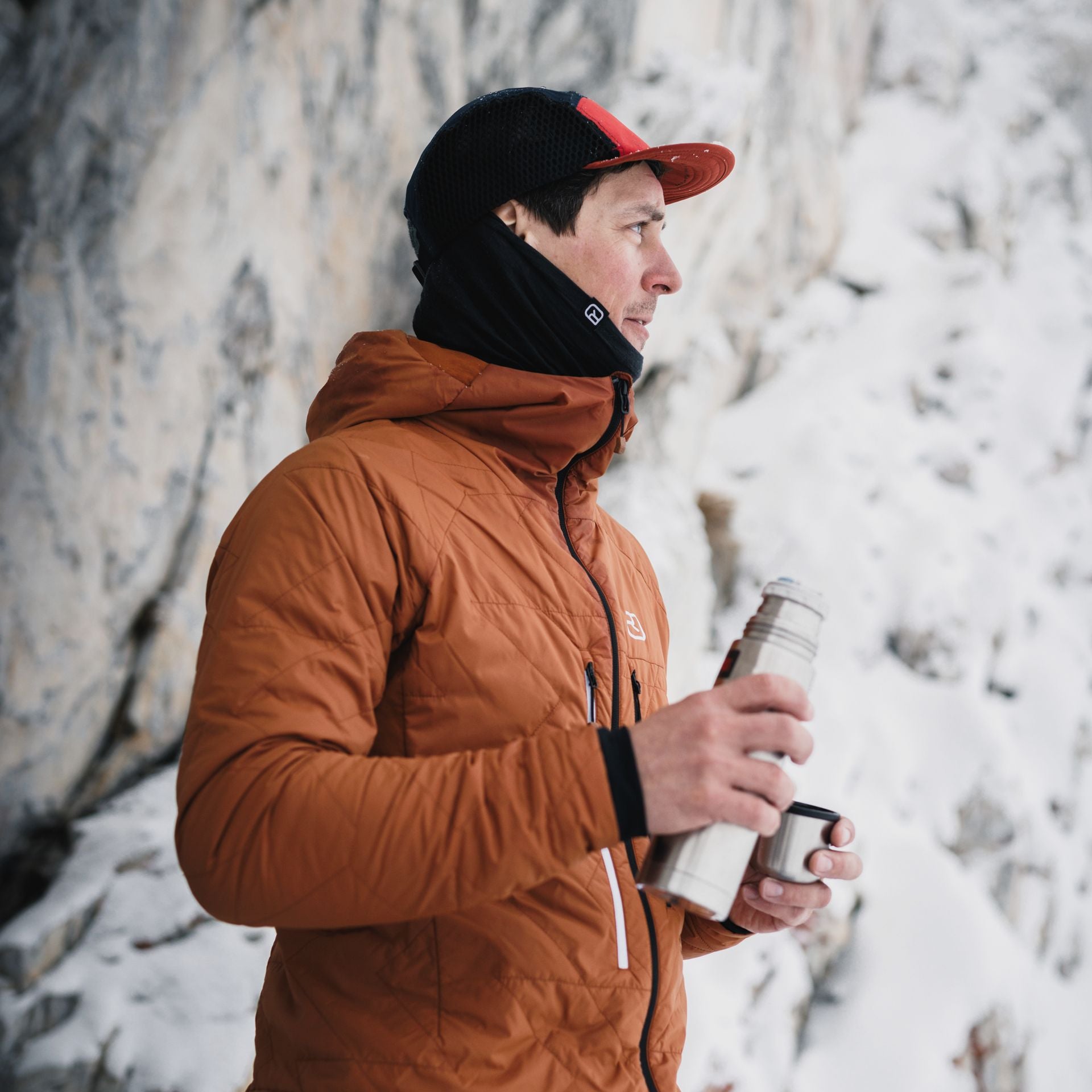 Ortovox | Giacca Swisspool Piz Boe Uomo Bristle Brown - Fabbrica Ski Sises